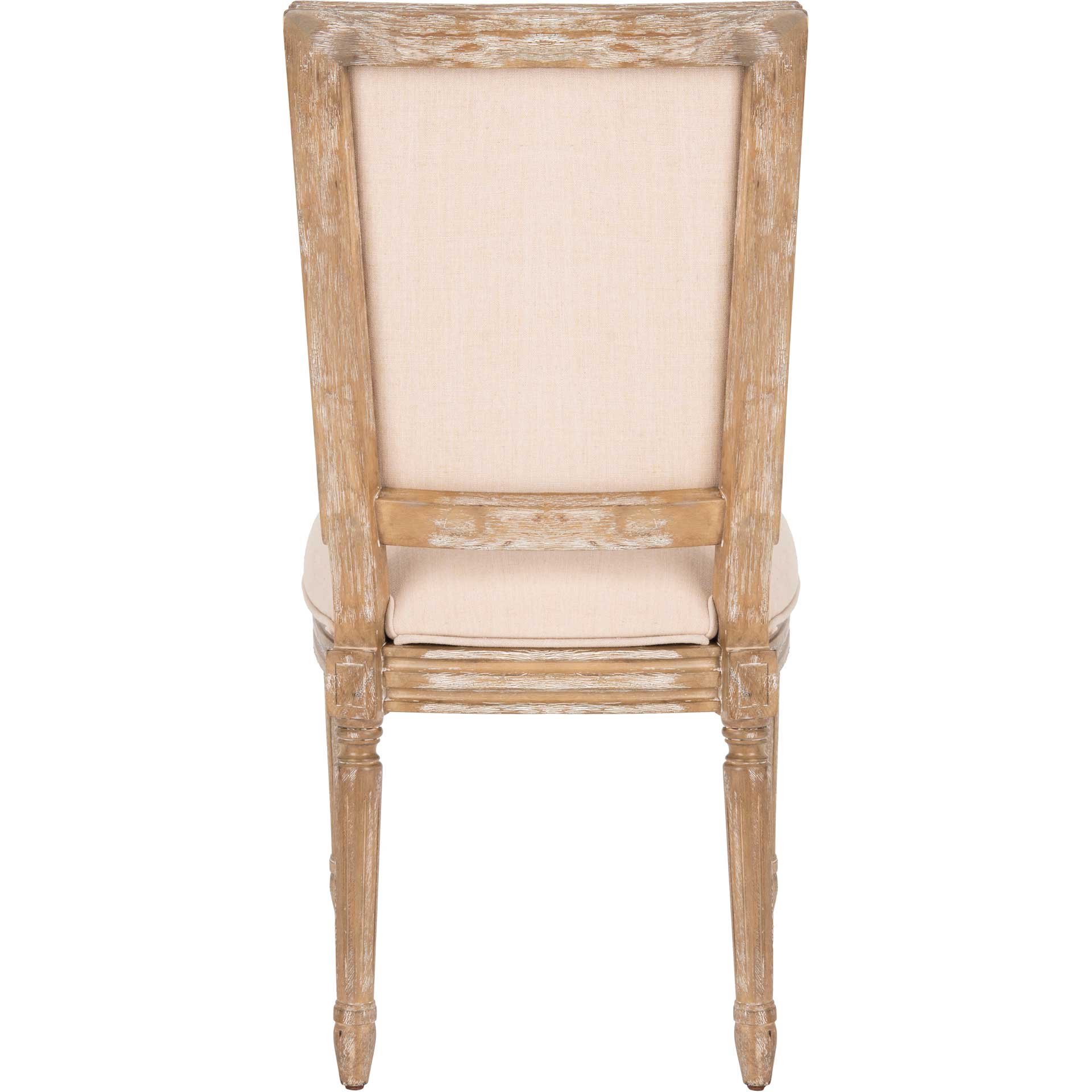Burst Linen Side Chair Beige/Rustic Oak (Set of 2)