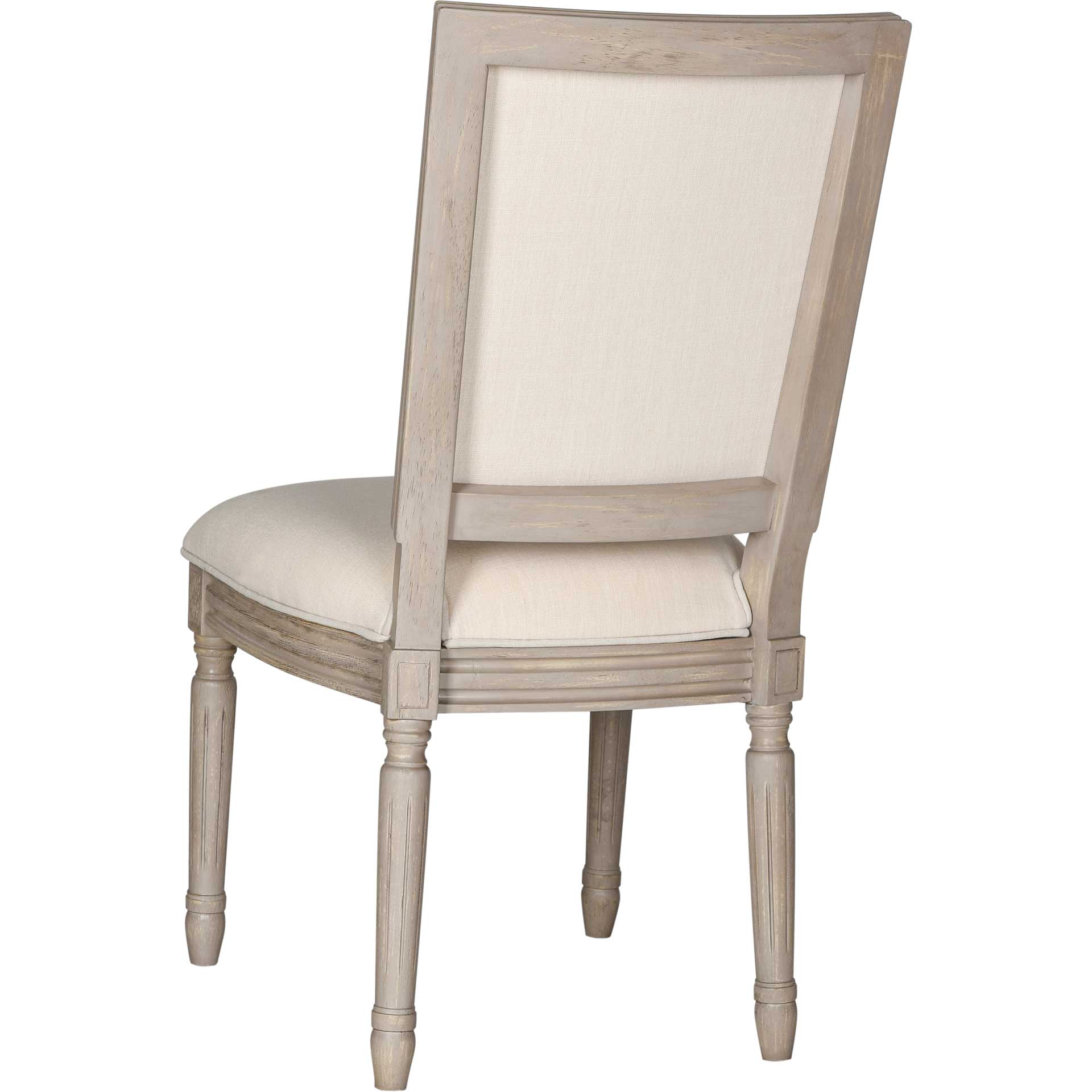 Burst Linen Side Chair Light Beige/Rustic Gray (Set of 2)
