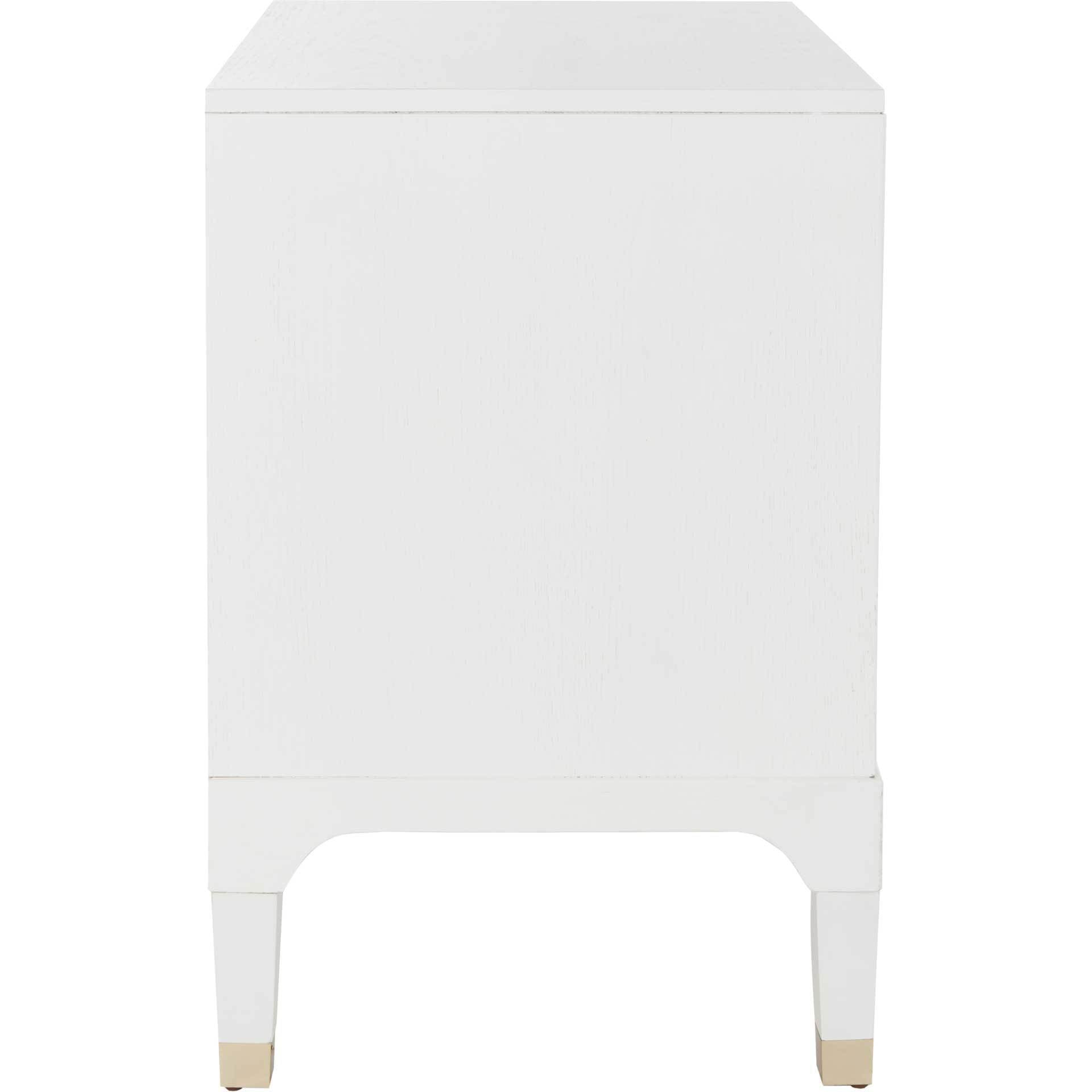 Lorenzo 3 Drawer Contemporary Nightstand White
