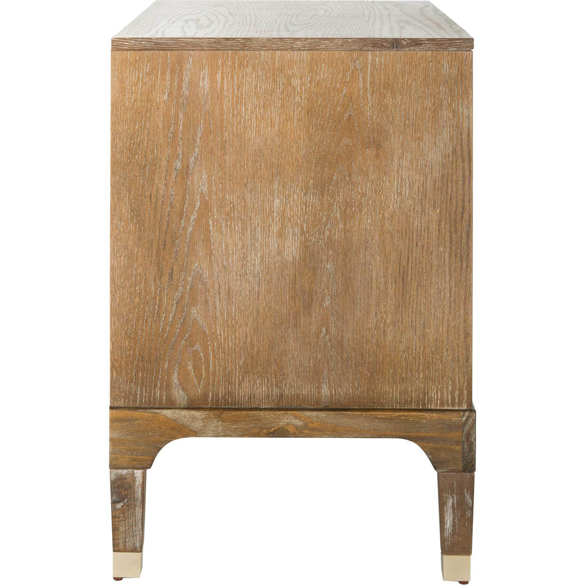 Lorenzo 3 Drawer Contemporary Nightstand Rustic Oak