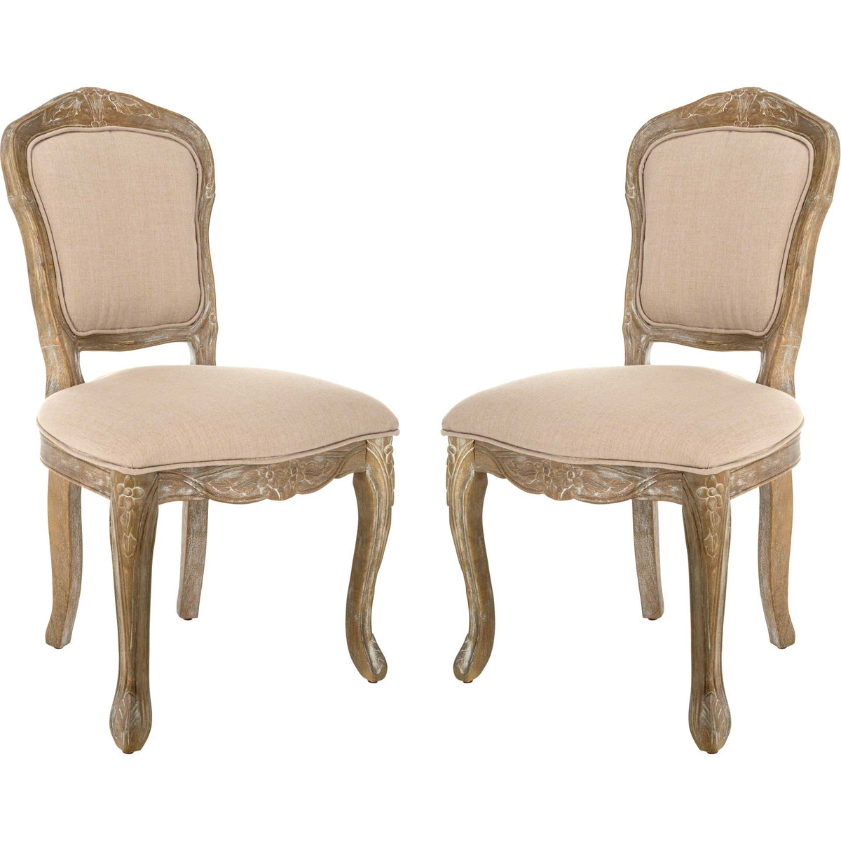 Buchanan Side Chair Light Oak/Antique White (Set of 2)