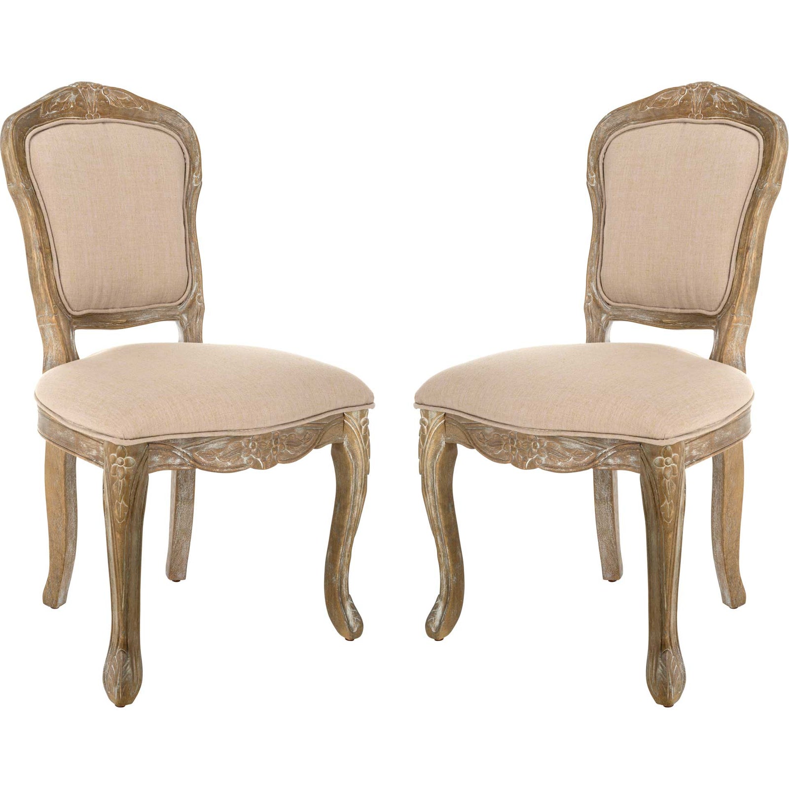 Buchanan Side Chair Light Oak/Antique White (Set of 2)