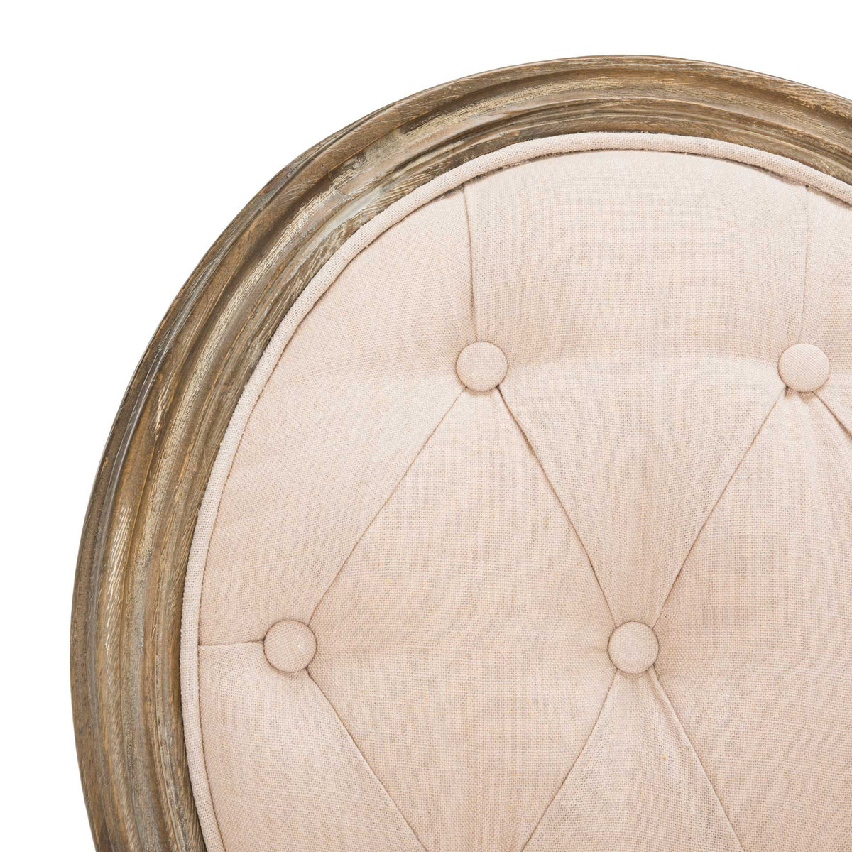 Holden Tufted Side Chair Beige/Rustic Oak (Set of 2)