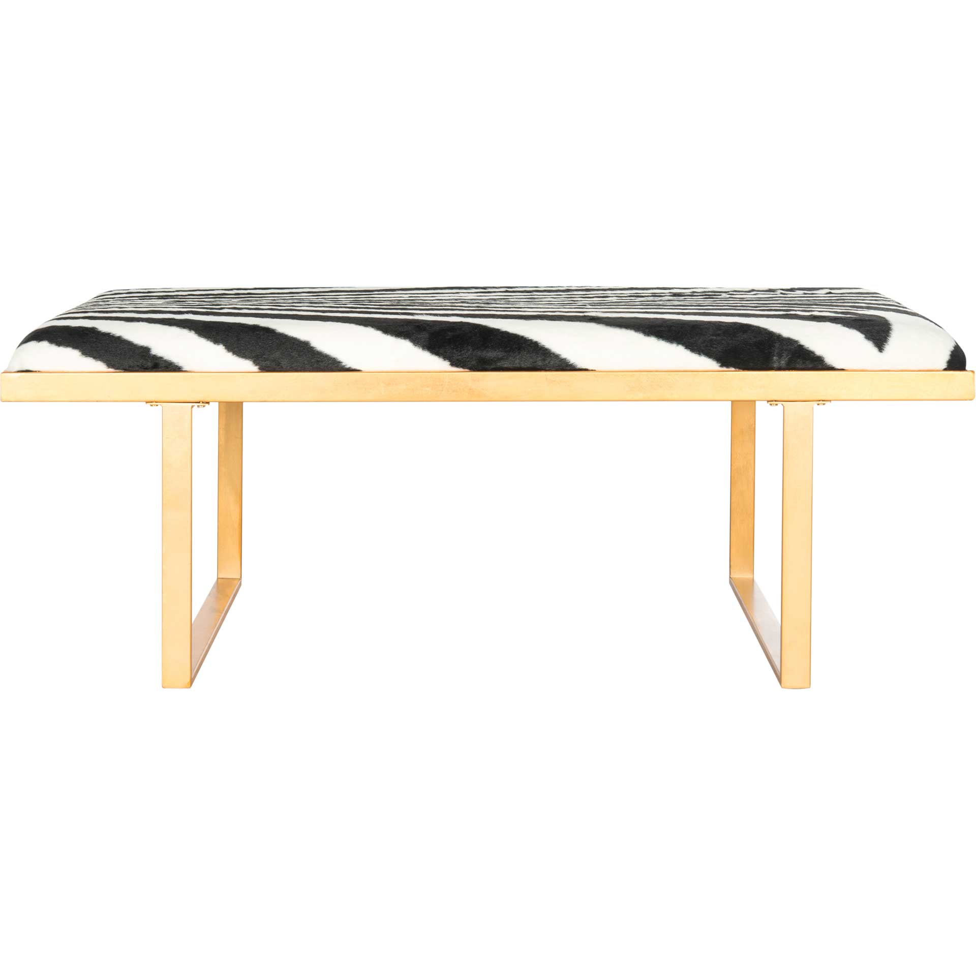 Michaela Loft Bench/Coffee Table Zebra/Gold