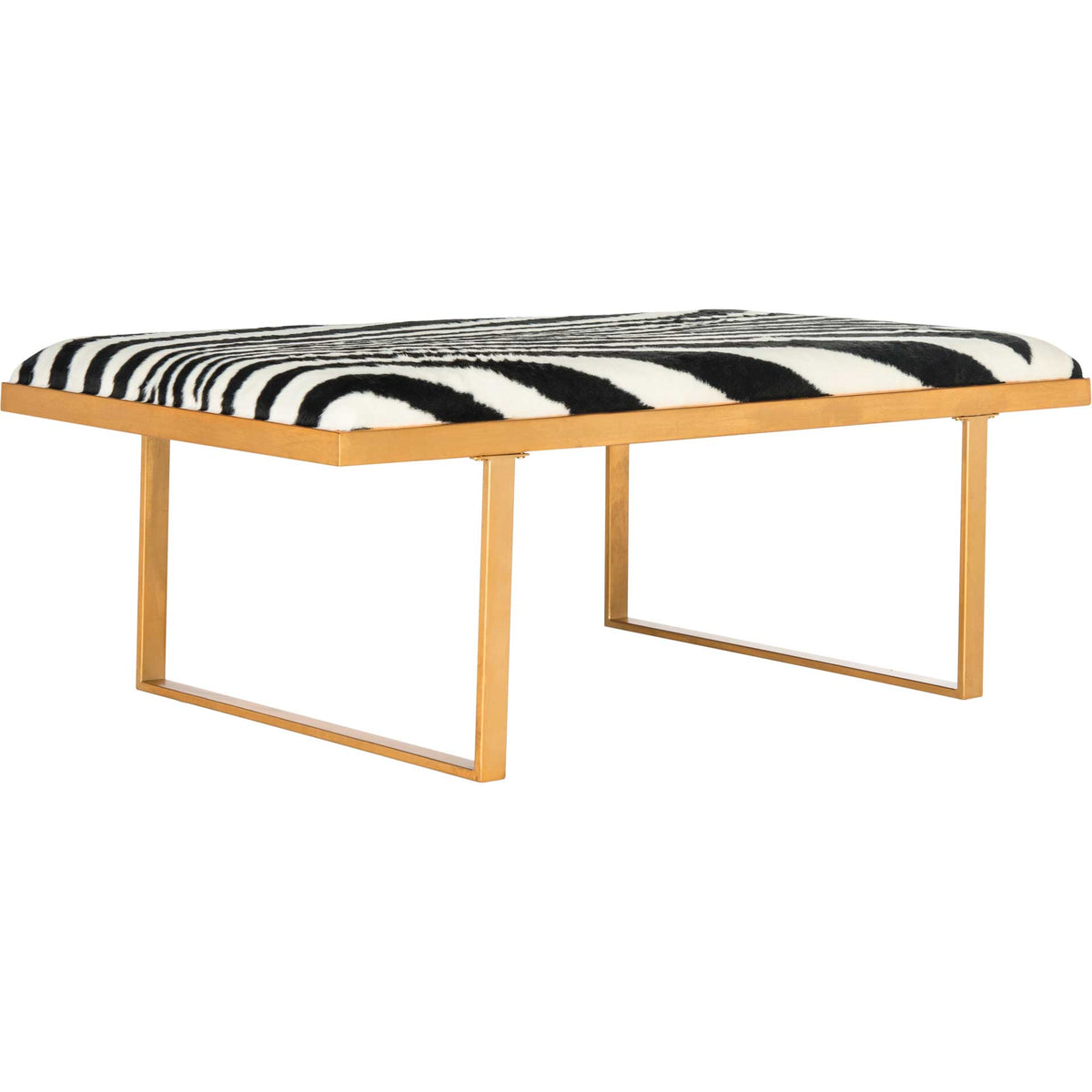 Michaela Loft Bench/Coffee Table Zebra/Gold