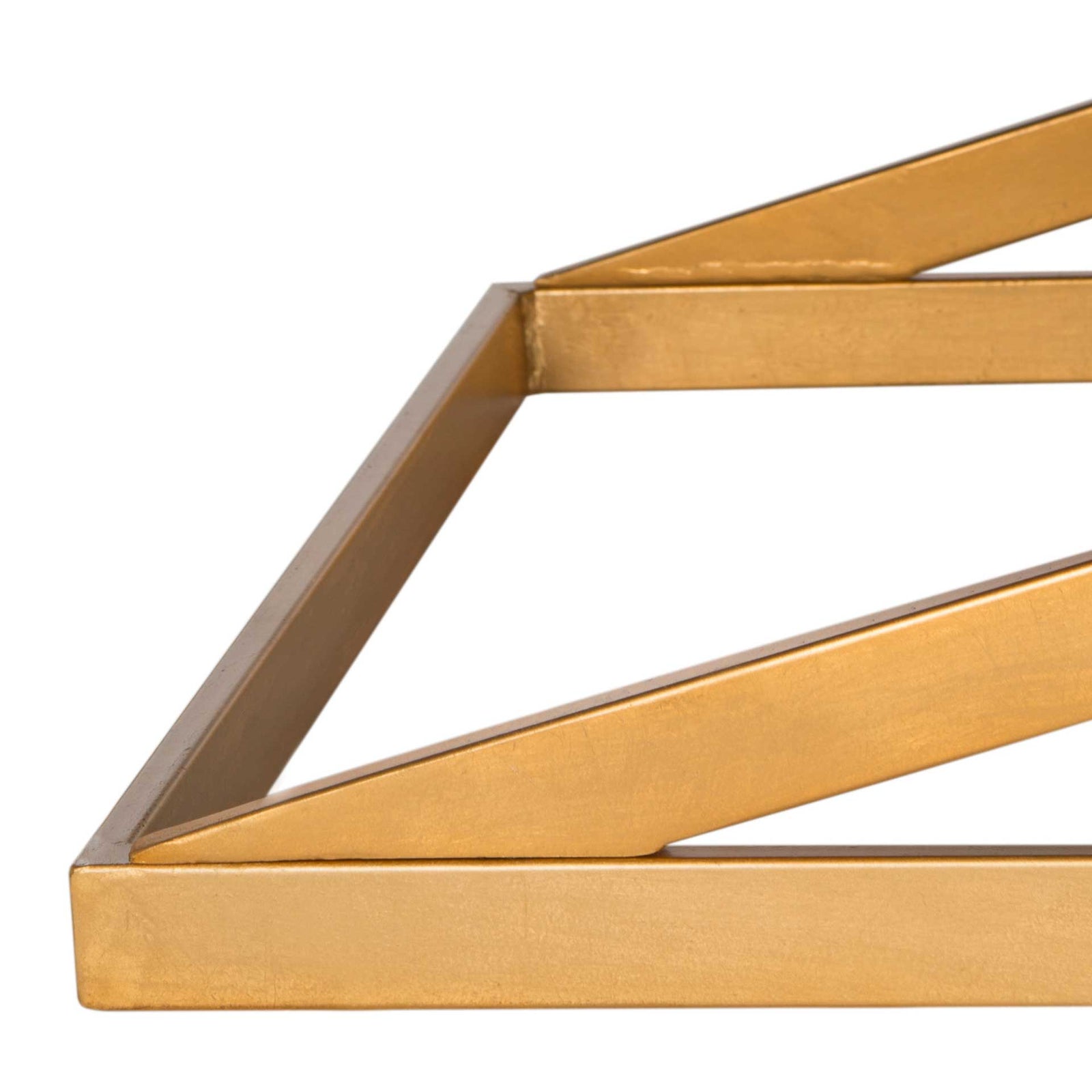 Alaric Faux Ostrich Bench Creme/Gold