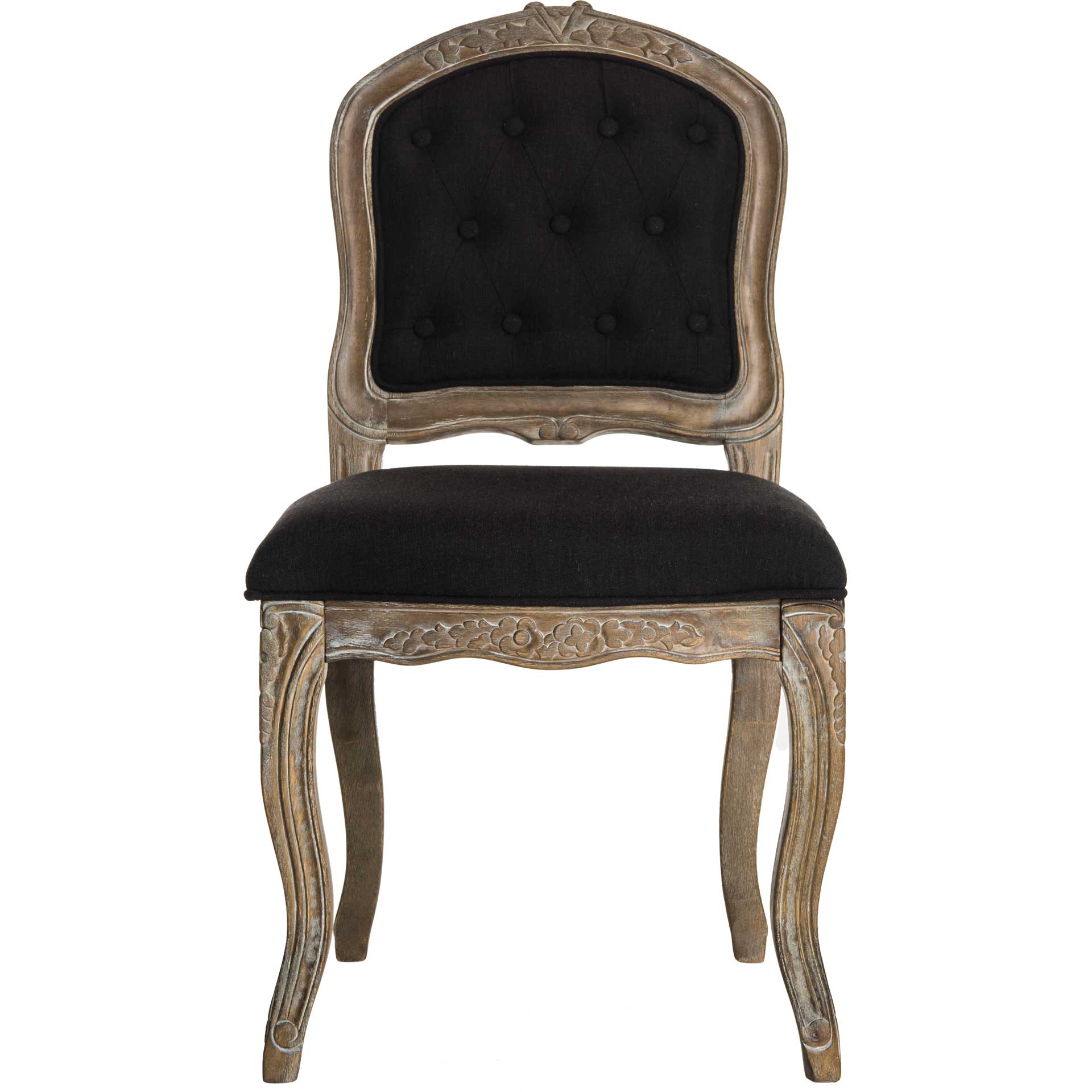 Eliezer Dining Chair Black/Rustic Oak (Set of 2)