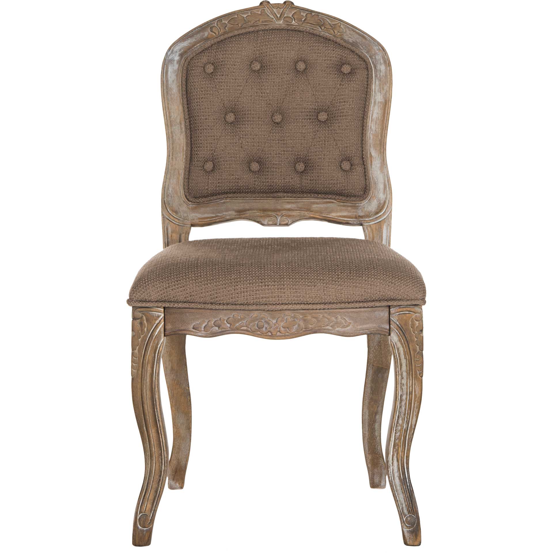 Eliezer Dining Chair Dark Brown/Rustic Oak (Set of 2)
