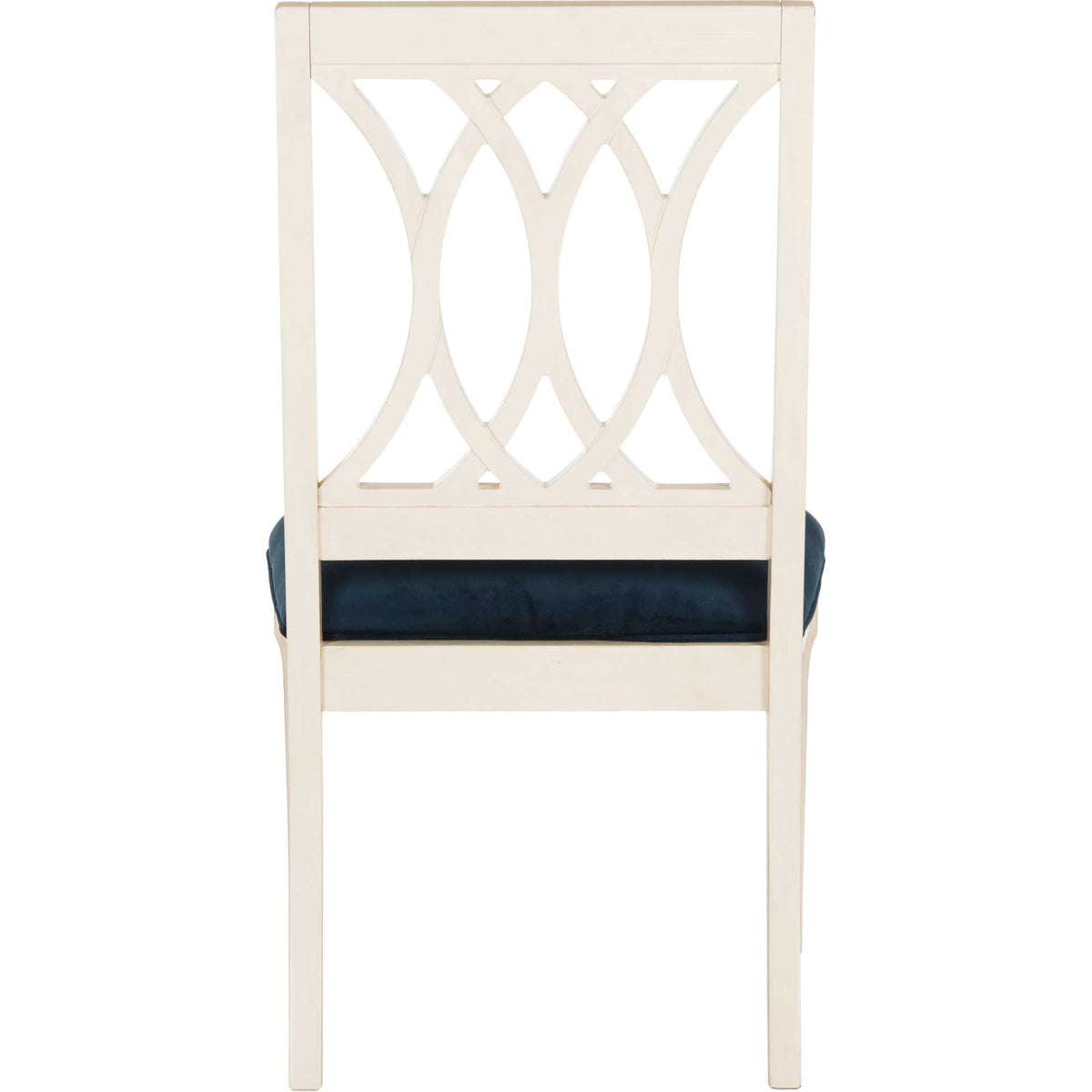 Seaside Velvet Side Chair Navy/Antique White (Set of 2)