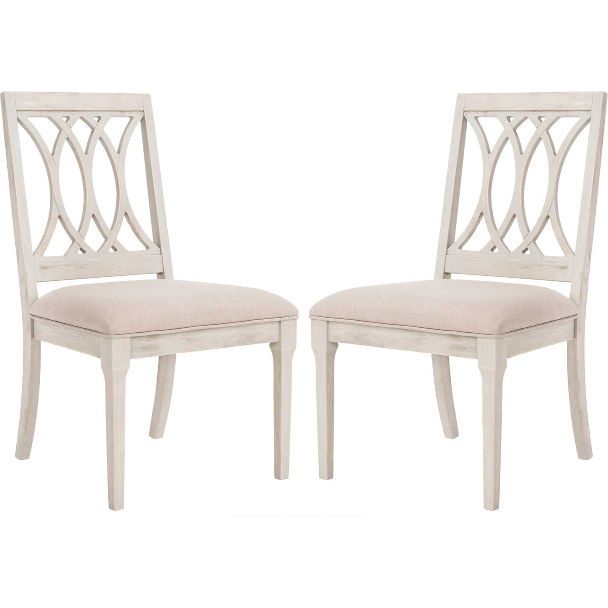 Seaside Linen Side Chair Taupe/Rustic Gray (Set of 2)