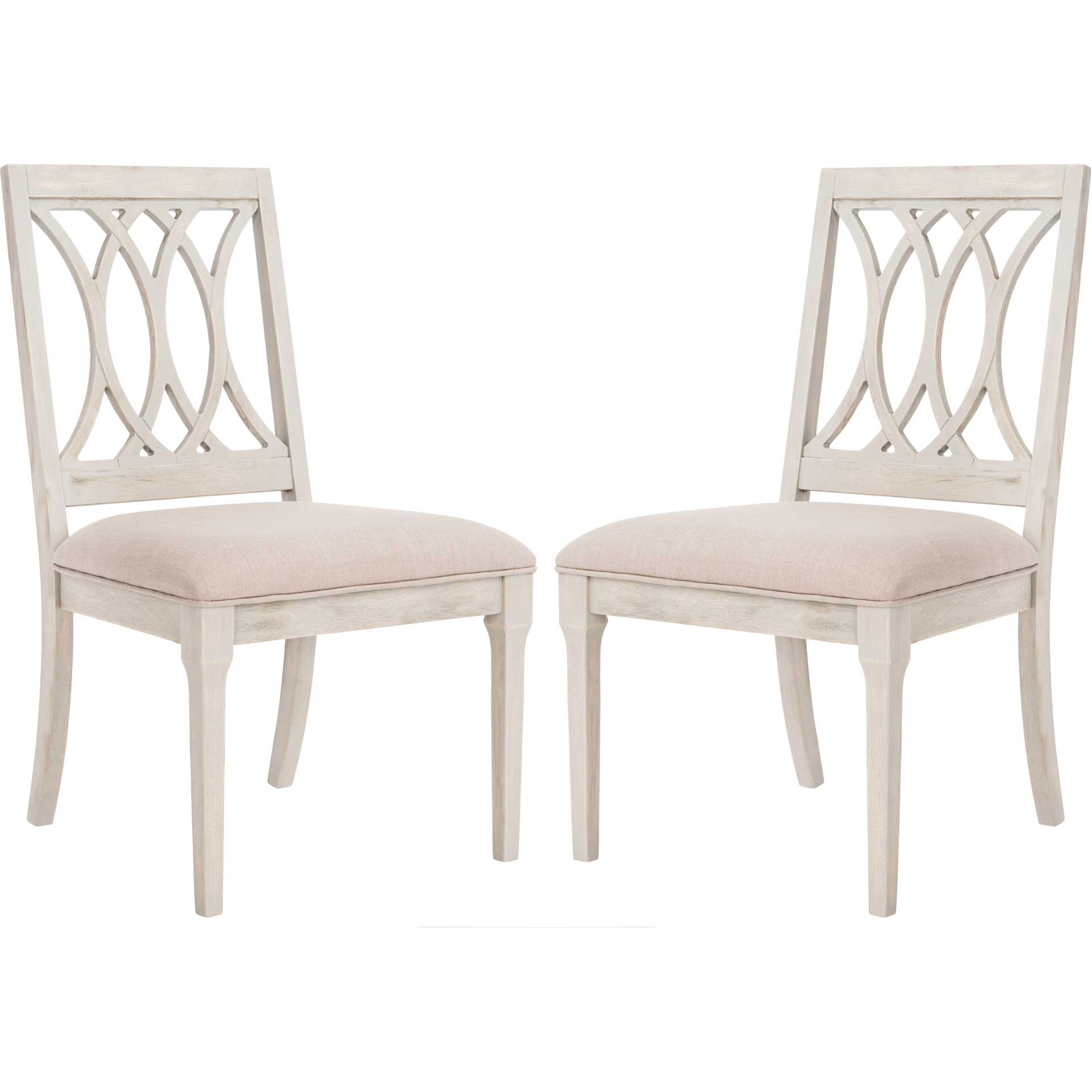 Seaside Linen Side Chair Taupe/Rustic Gray (Set of 2)