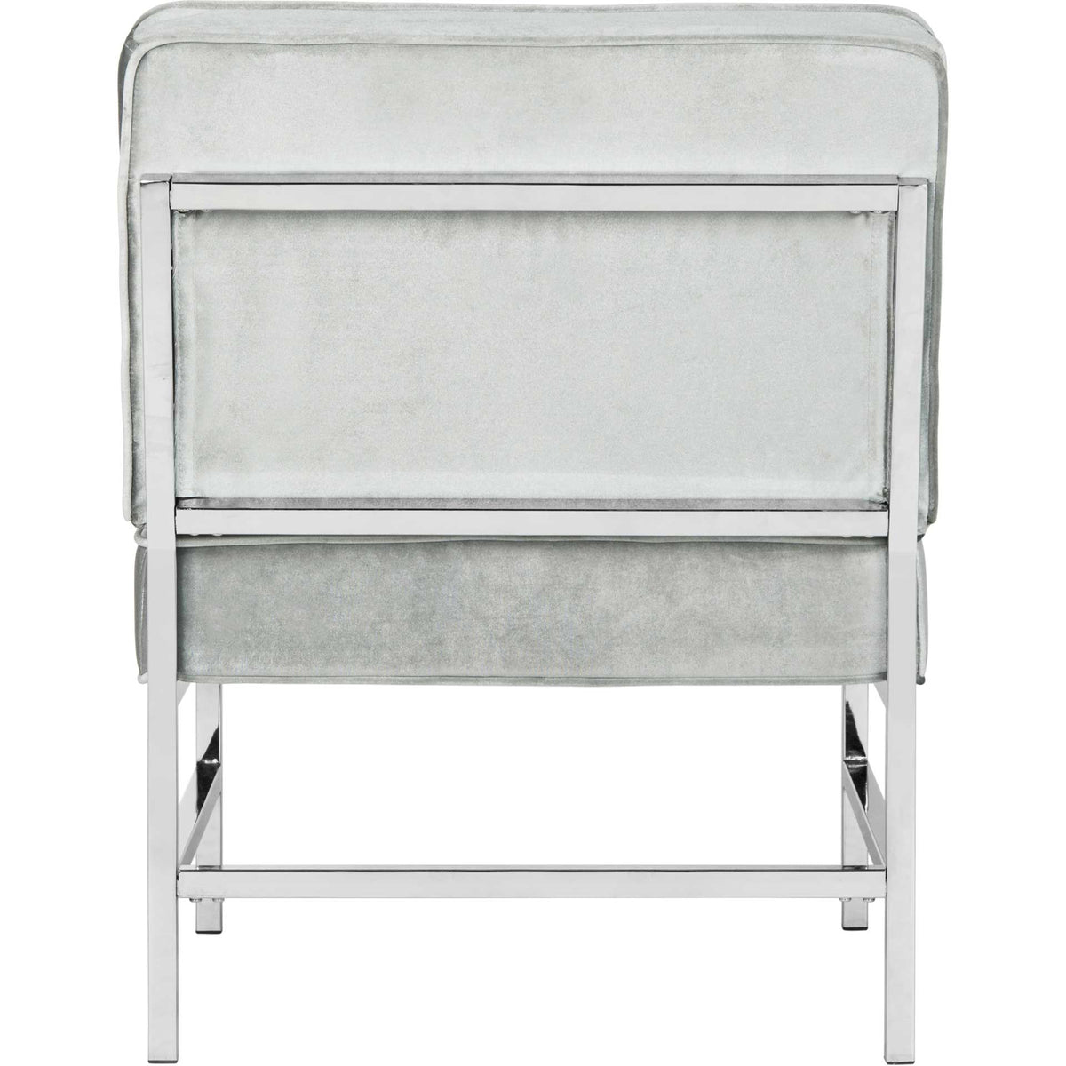 Anticipate Linen Chrome Accent Chair Light Gray