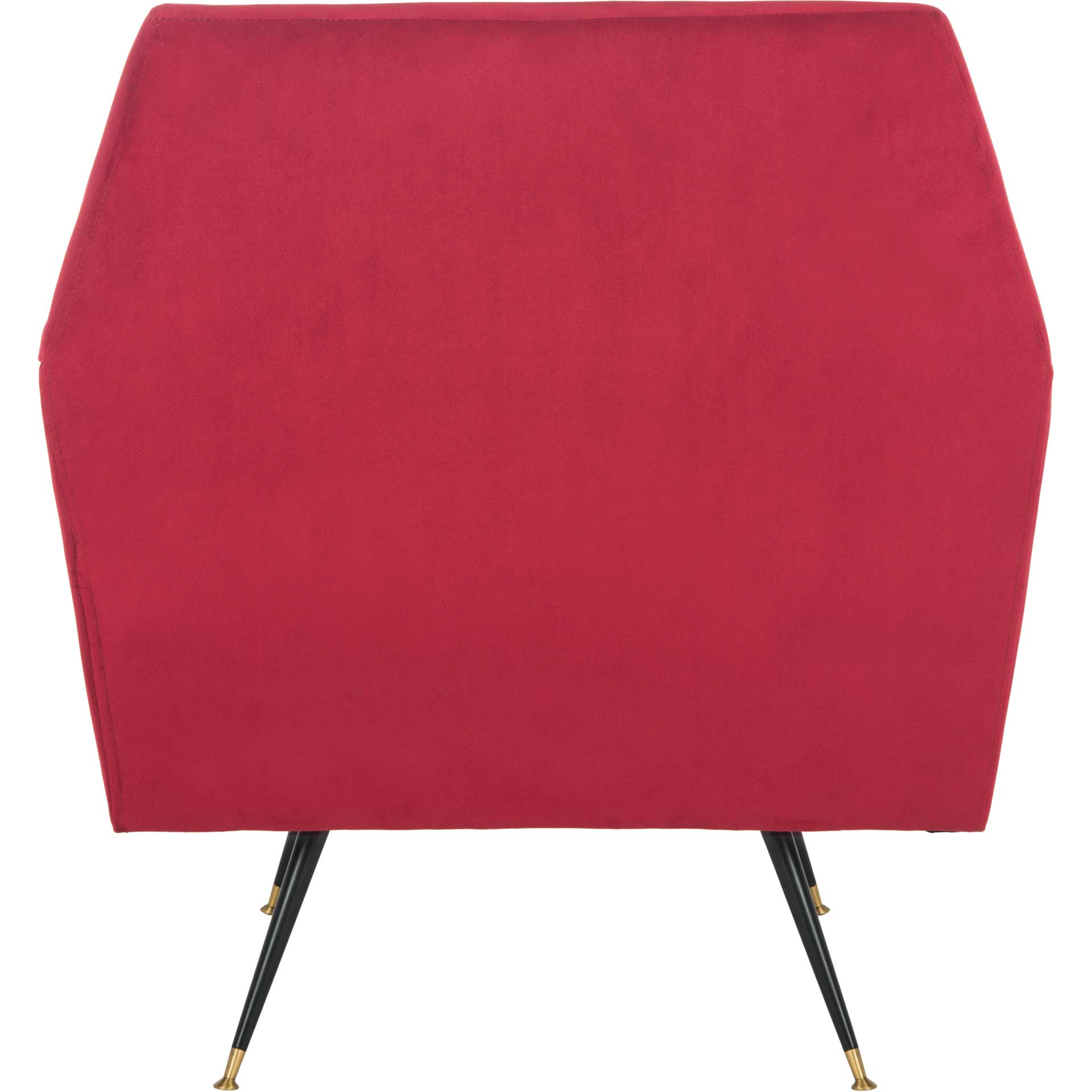 Nyla Velvet Accent Chair Maroon