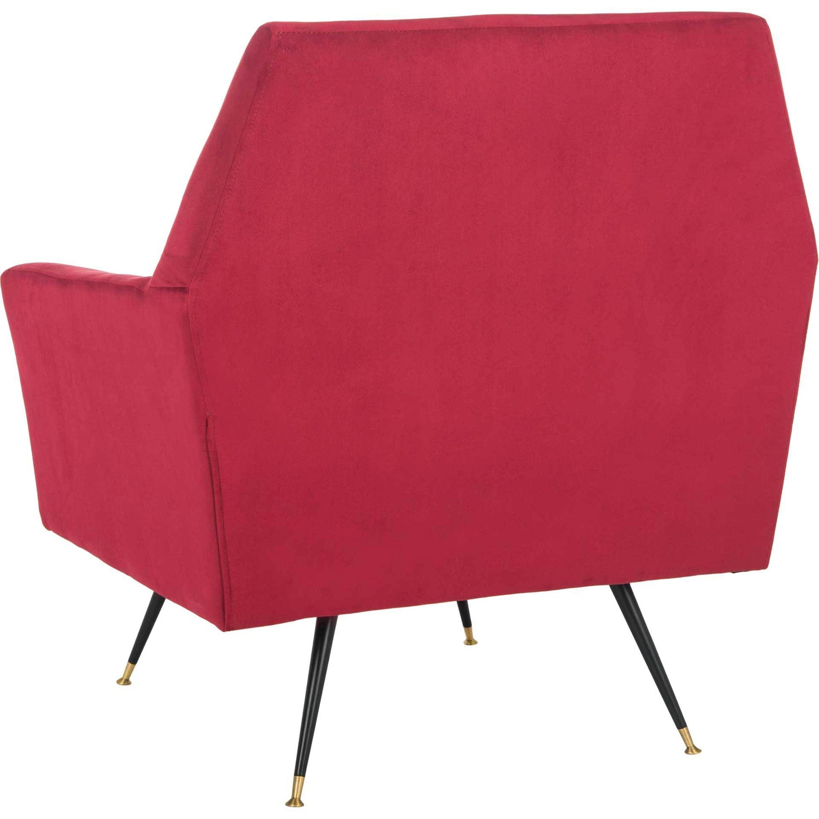 Nyla Velvet Accent Chair Maroon