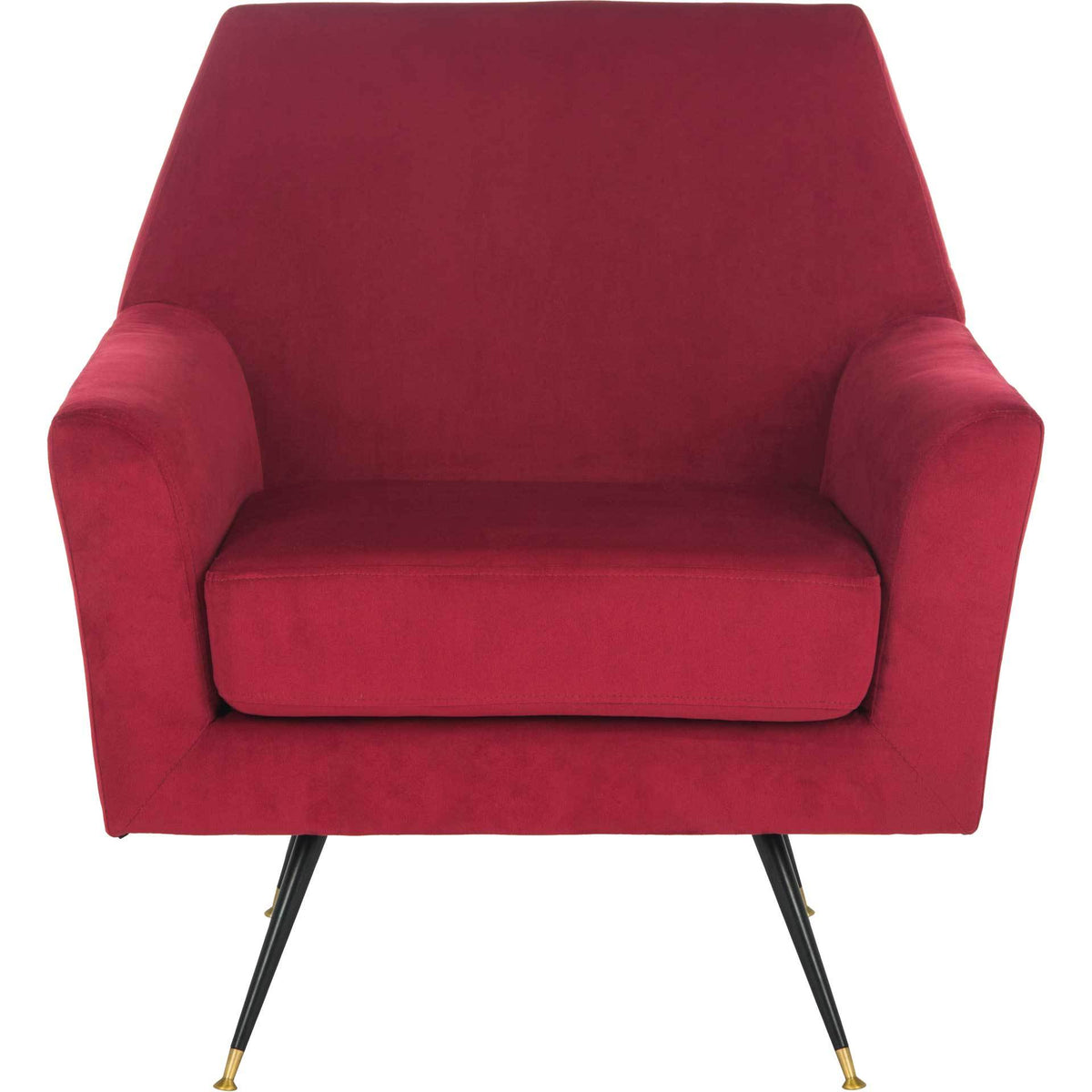 Nyla Velvet Accent Chair Maroon
