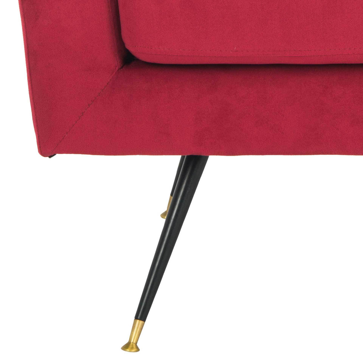 Nyla Velvet Accent Chair Maroon