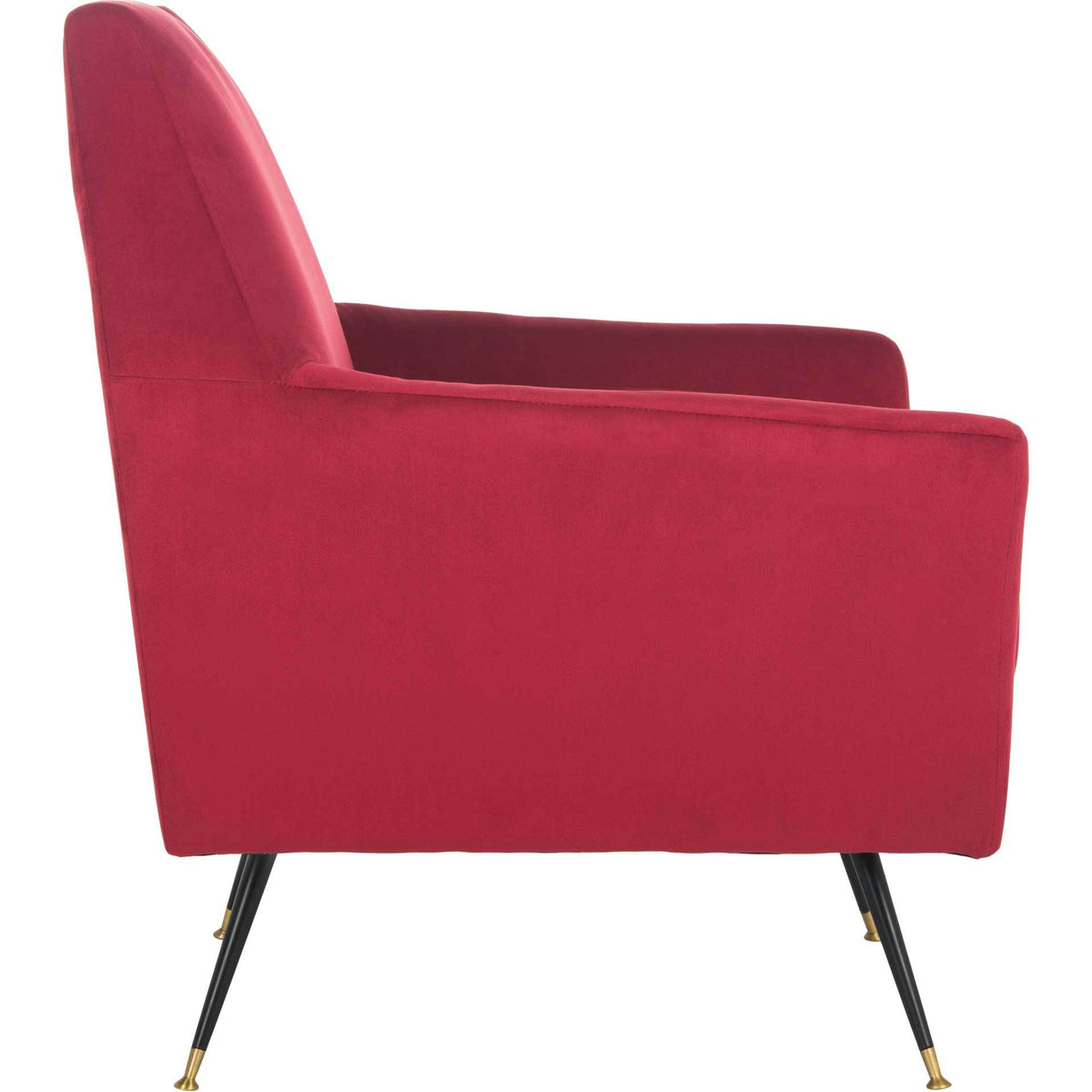 Nyla Velvet Accent Chair Maroon