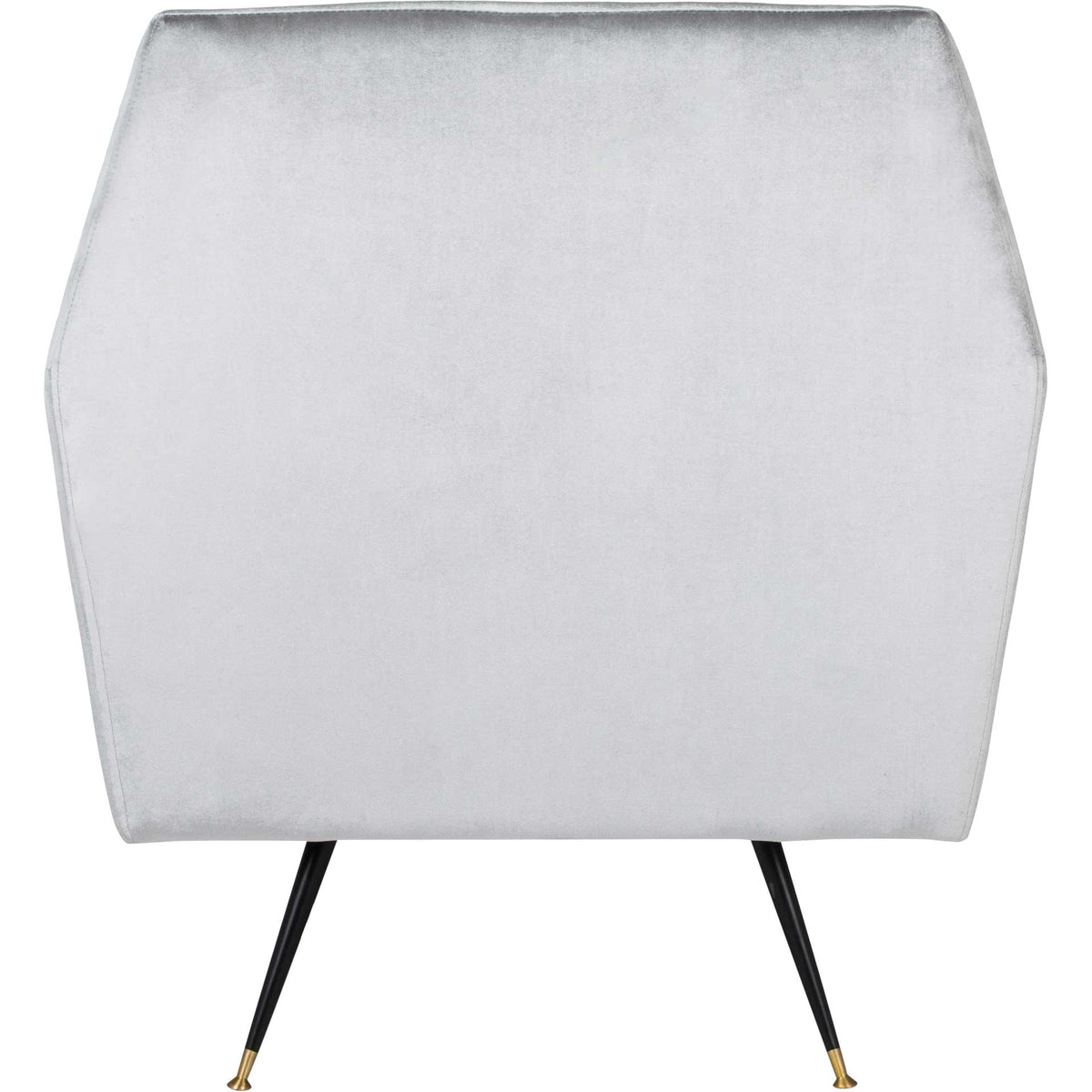Nyla Velvet Accent Chair Light Gray
