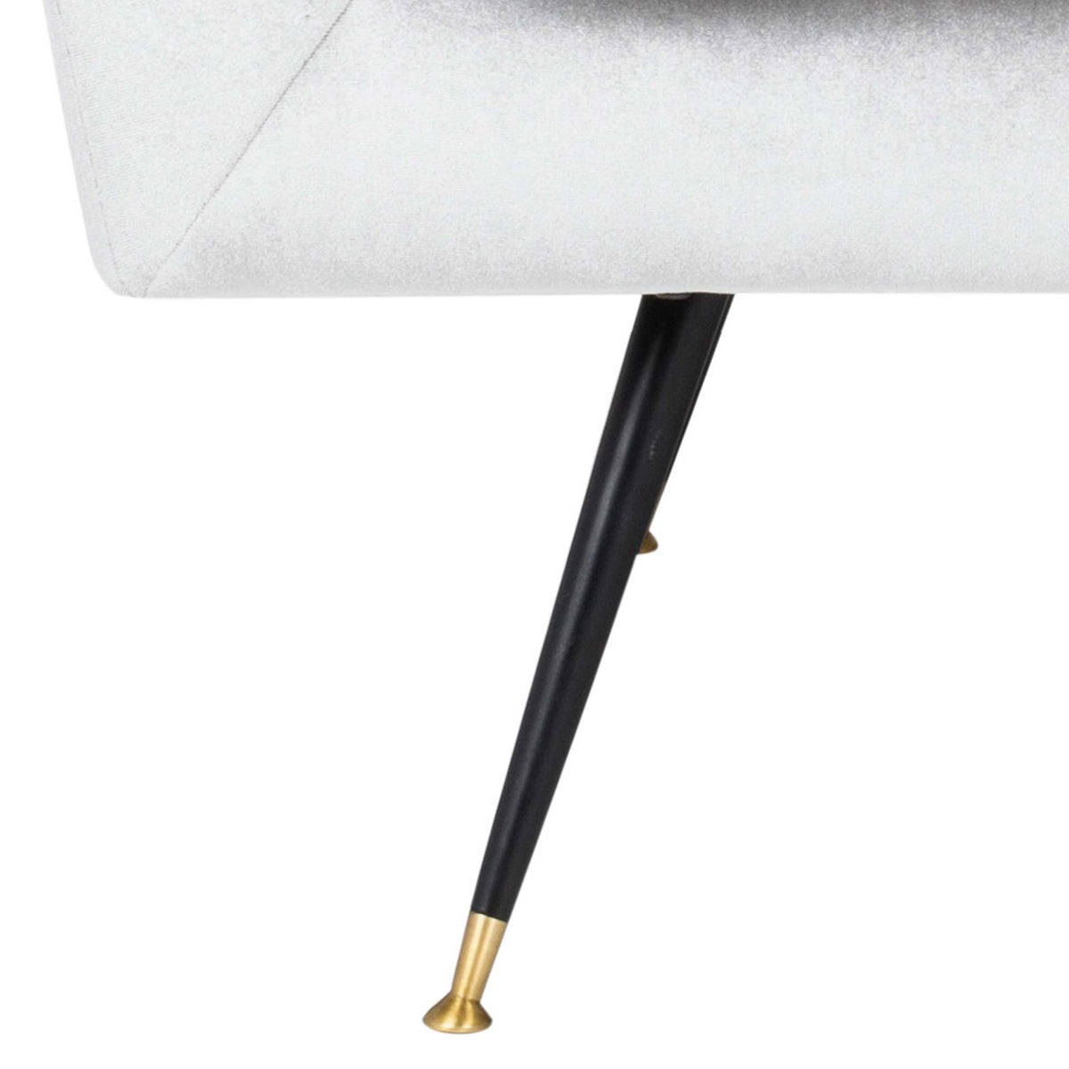 Nyla Velvet Accent Chair Light Gray