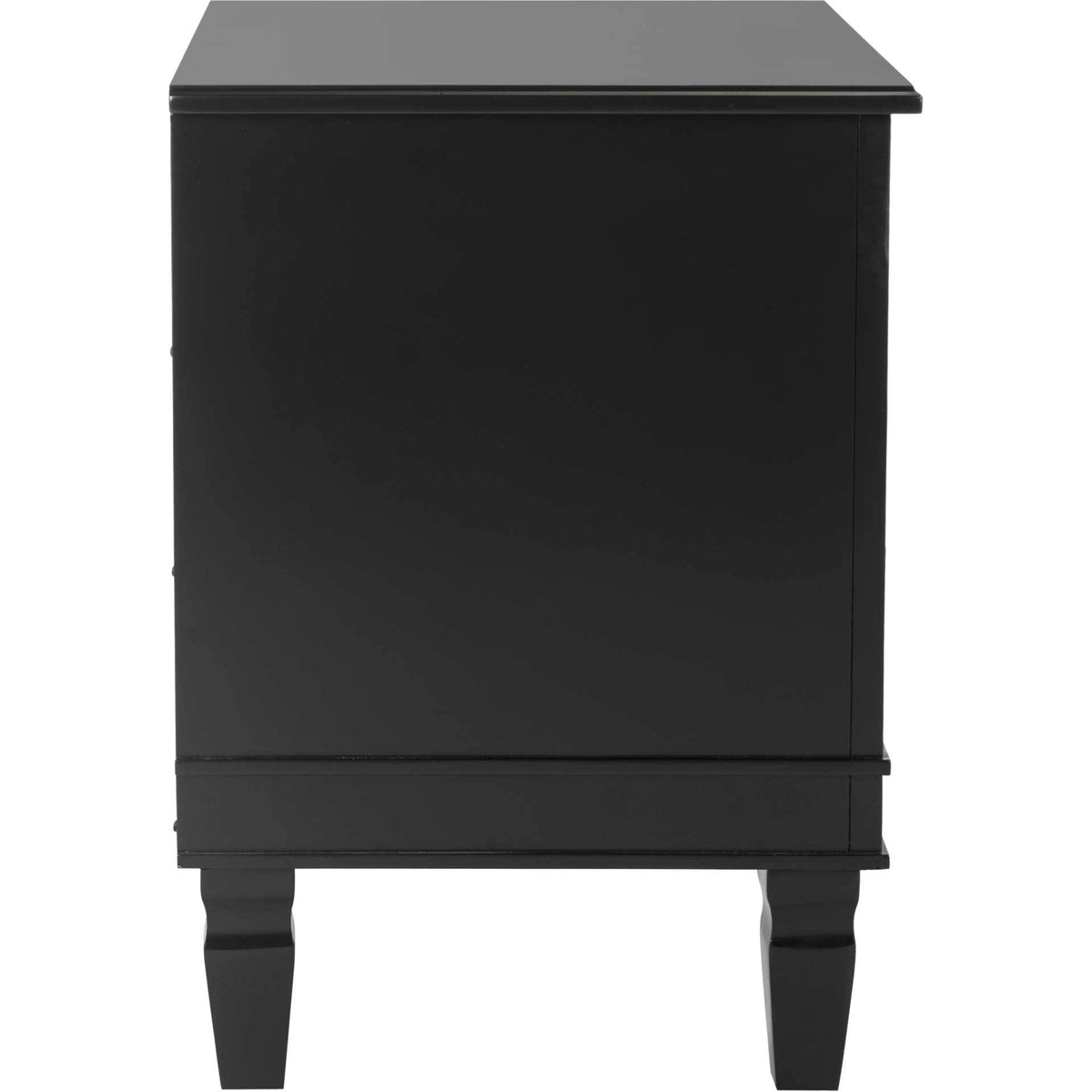 Kinsley Three Drawer Nightstand Black