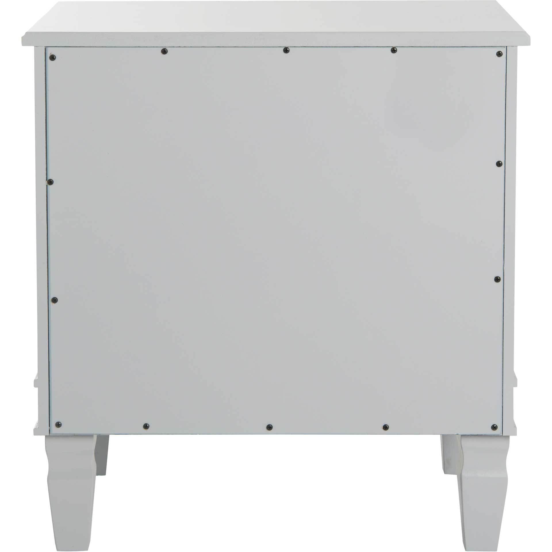 Kinsley Three Drawer Nightstand Gray