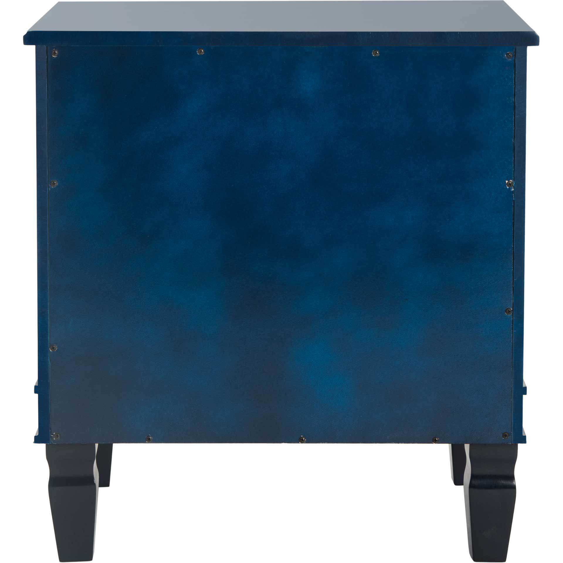 Kinsley Three Drawer Nightstand Navy