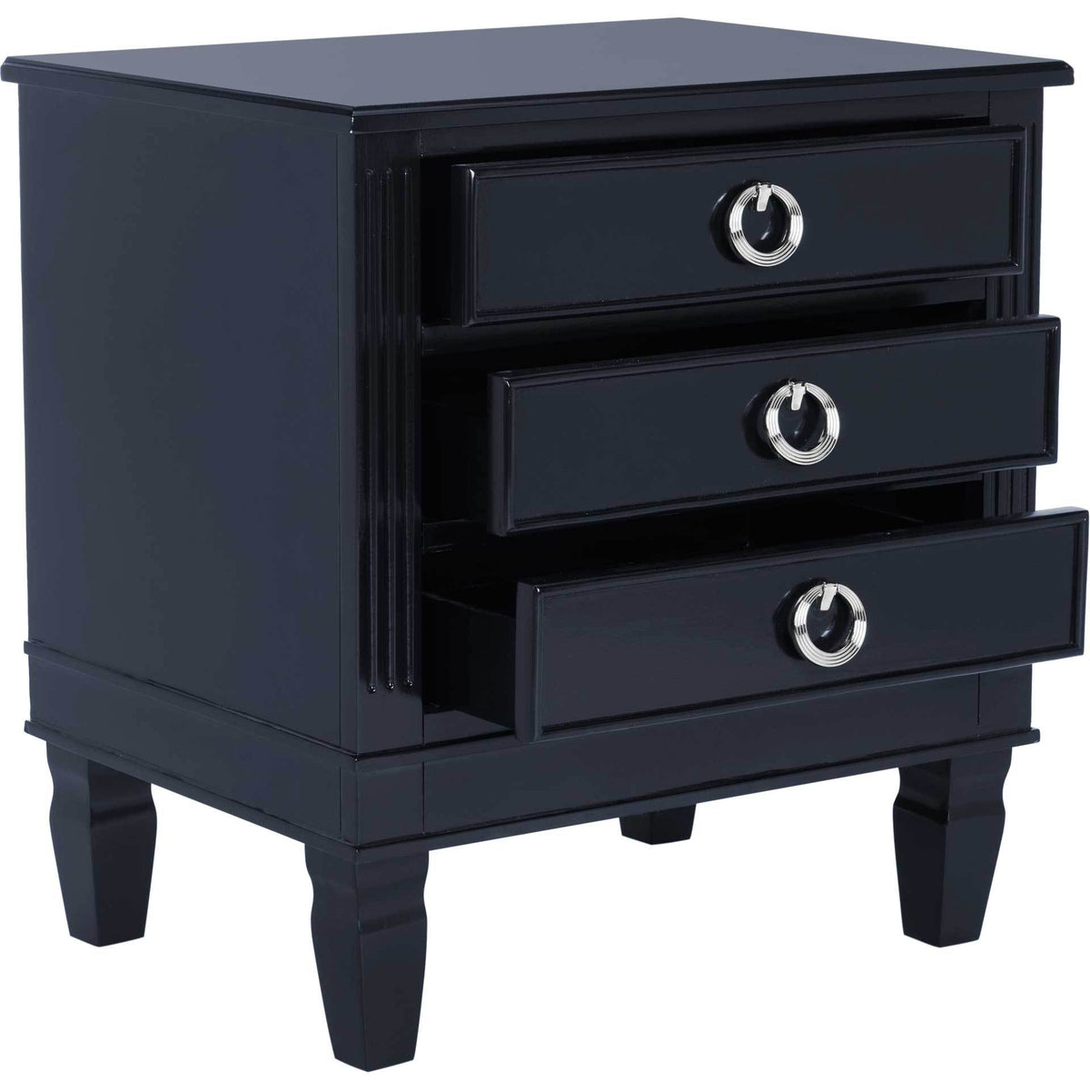 Kinsley Three Drawer Nightstand Navy