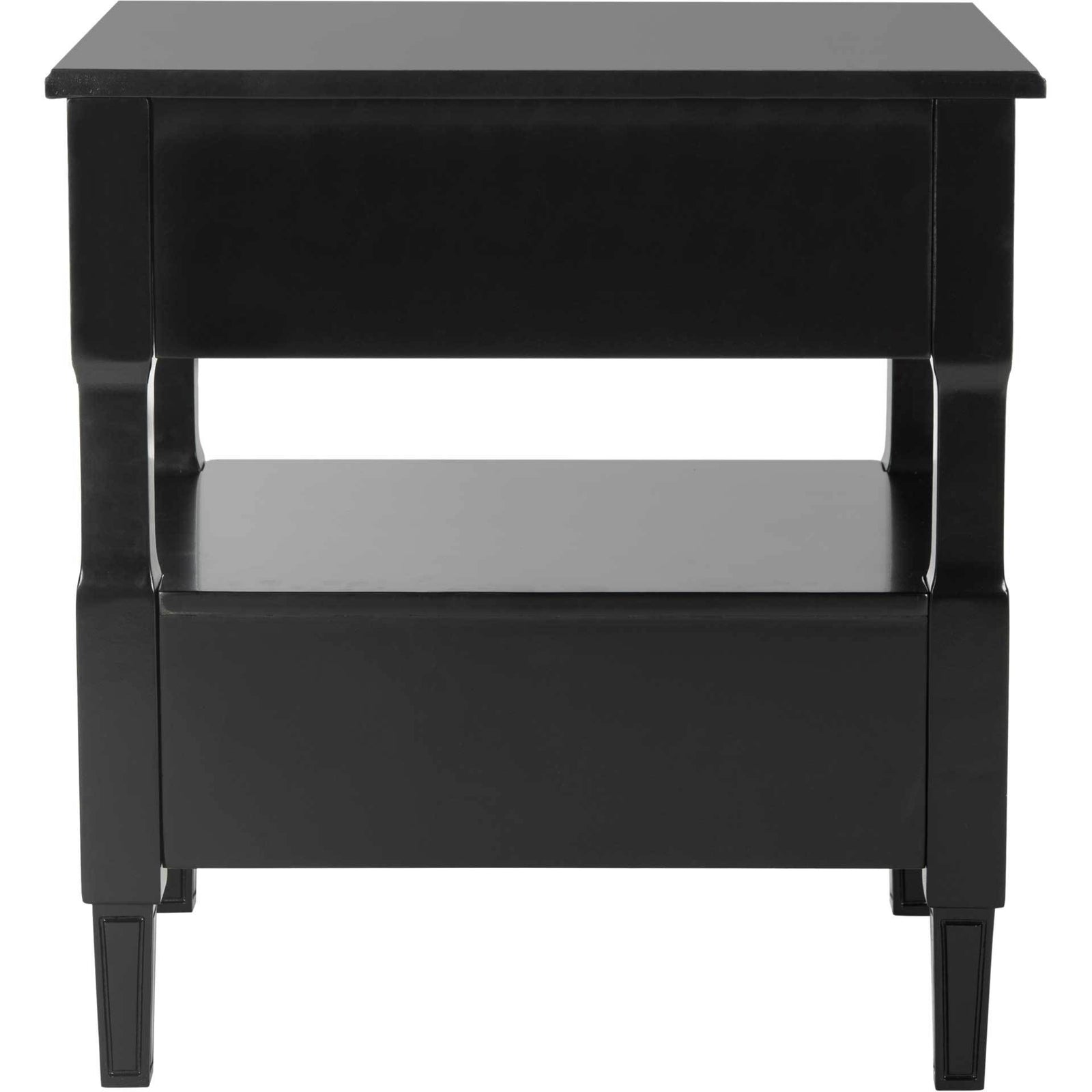 Jenna Two Drawer Nightstand Black