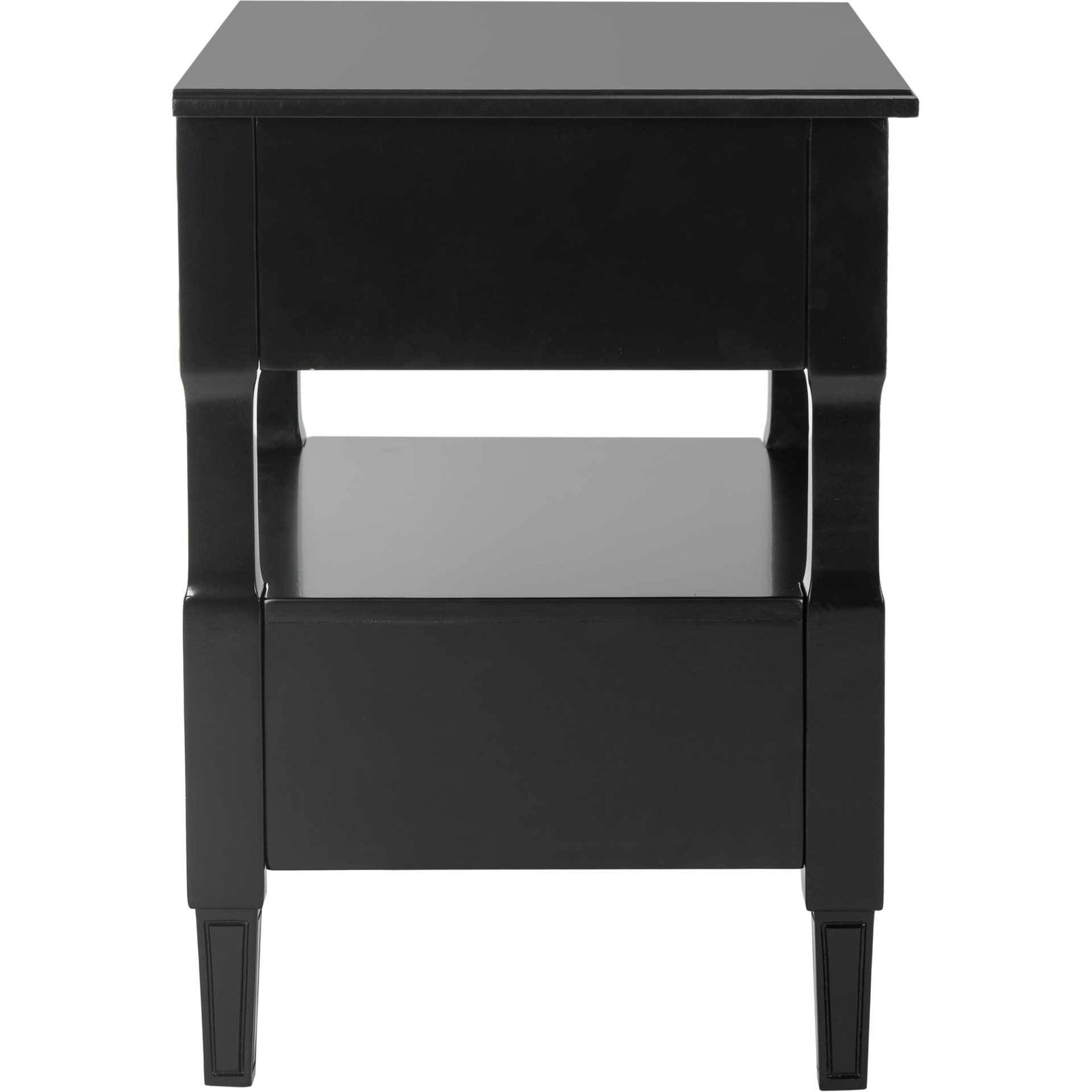 Jenna Two Drawer Nightstand Black