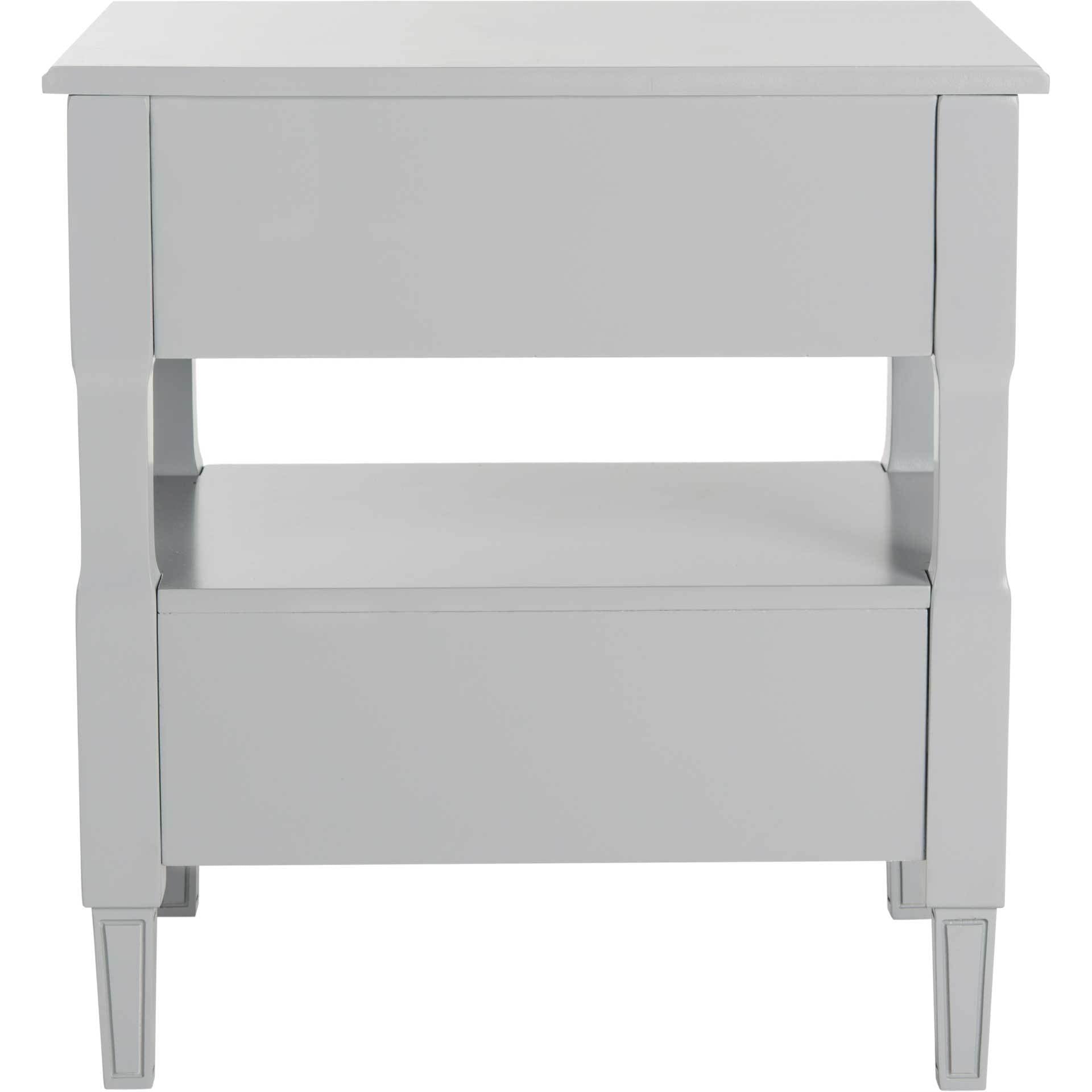 Jenna Two Drawer Nightstand Gray