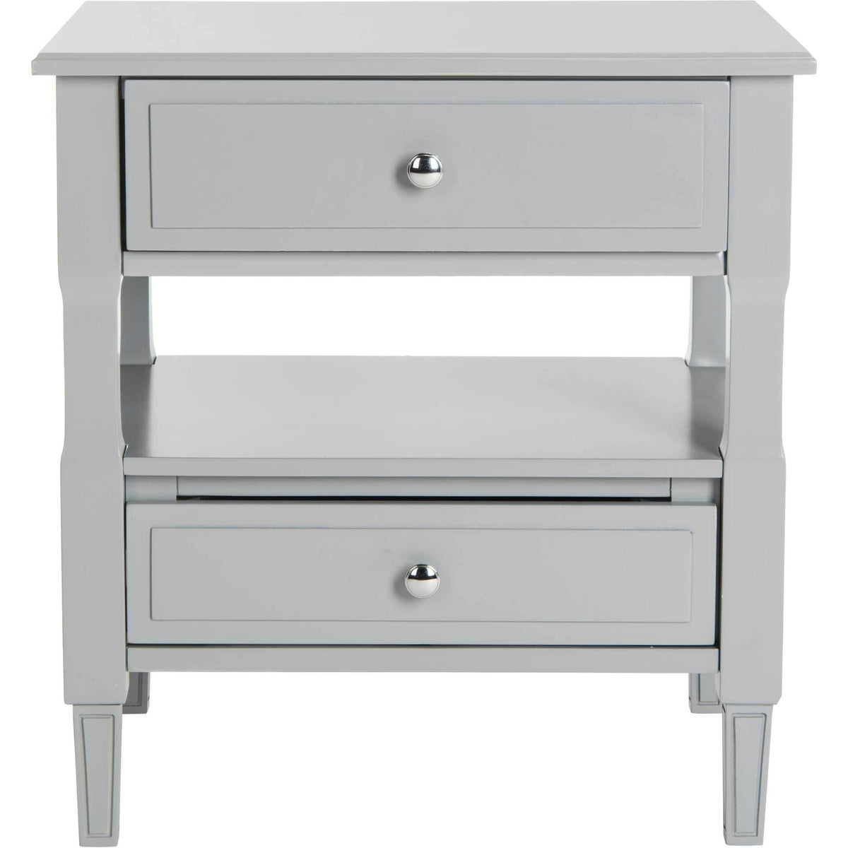 Jenna Two Drawer Nightstand Gray