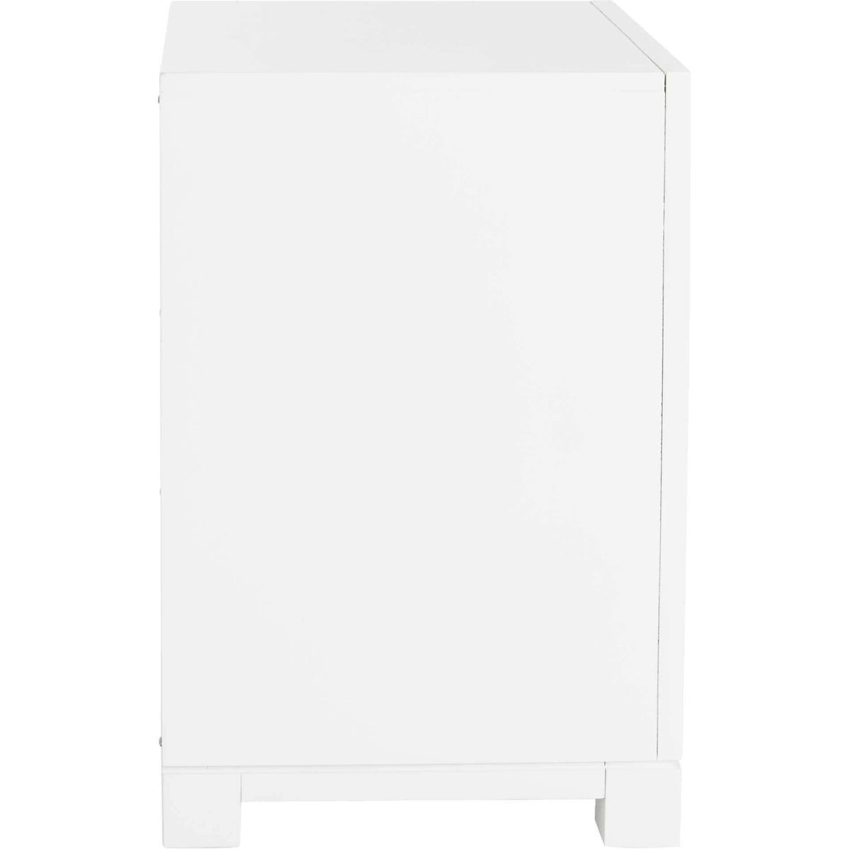 Randy 3 Drawer Greek Key Nightstand White