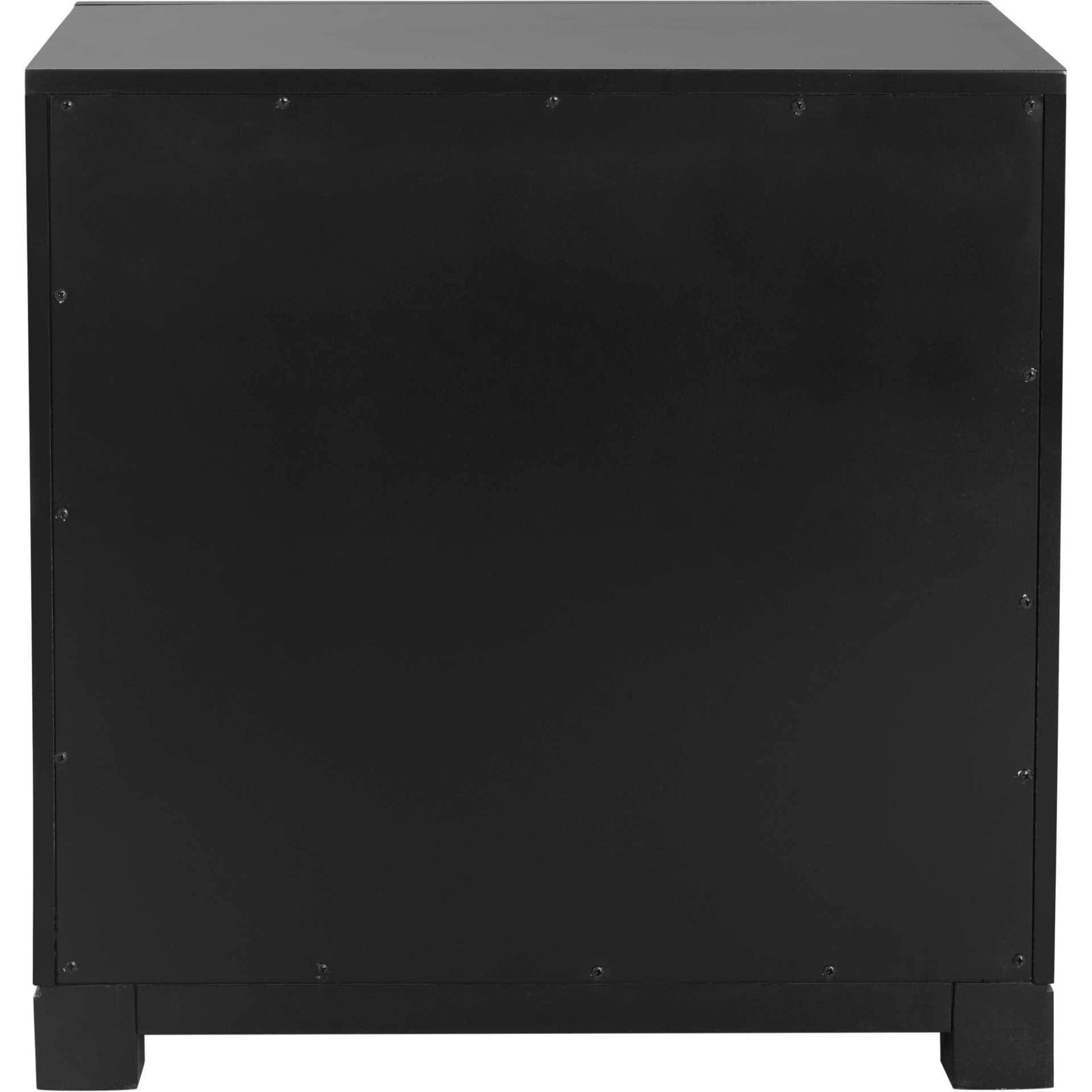 Randy 3 Drawer Greek Key Nightstand Black