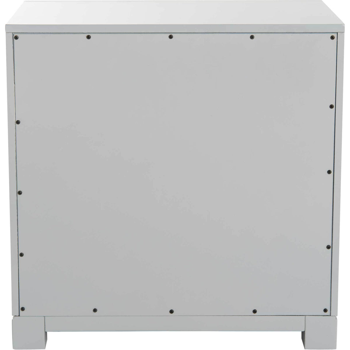 Randy 3 Drawer Greek Key Nightstand Gray