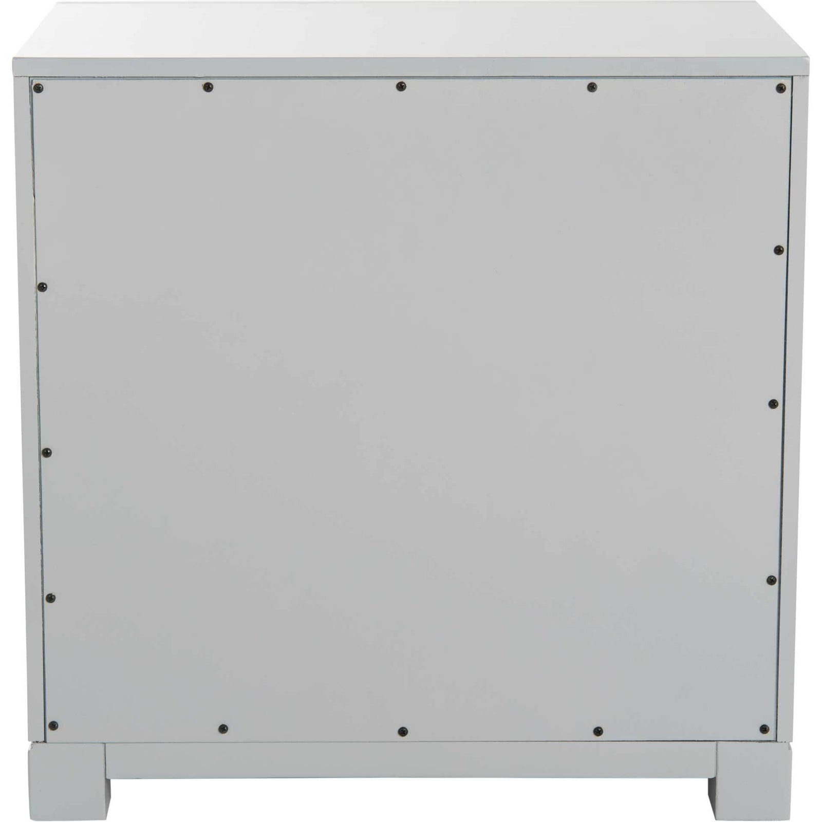 Randy 3 Drawer Greek Key Nightstand Gray