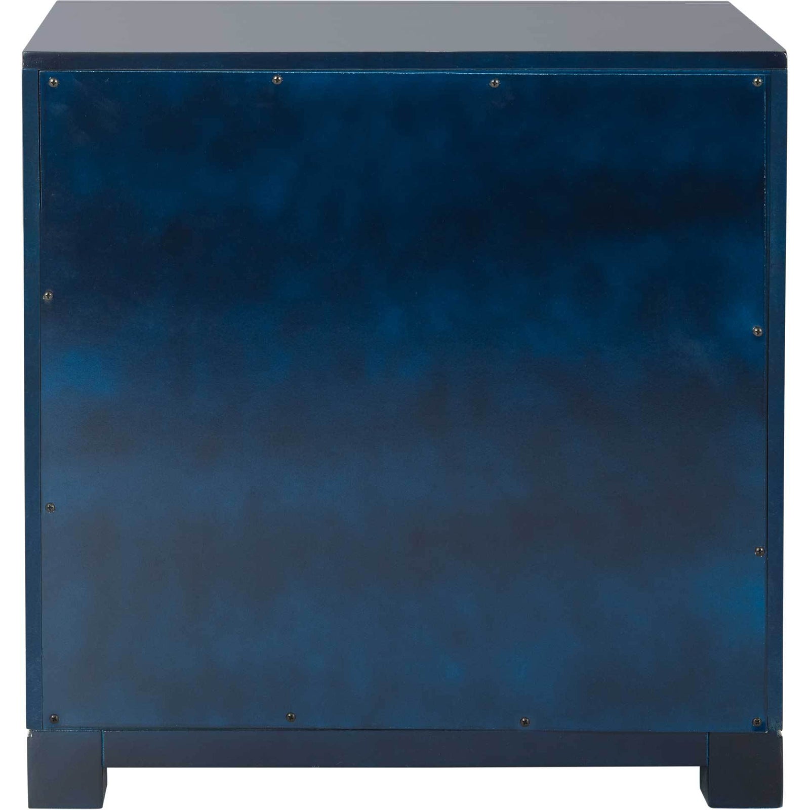 Randy 3 Drawer Greek Key Nightstand Navy