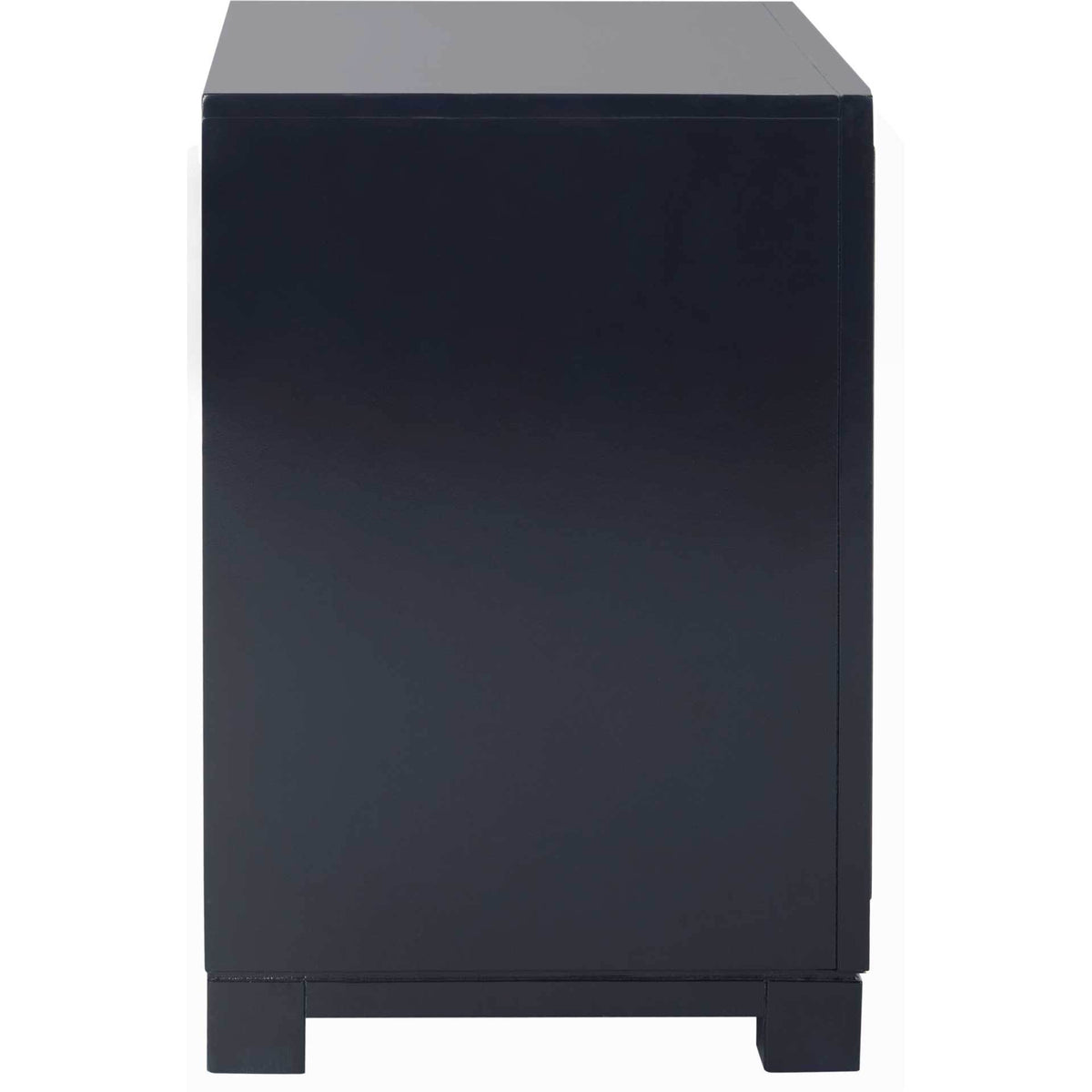 Randy 3 Drawer Greek Key Nightstand Navy