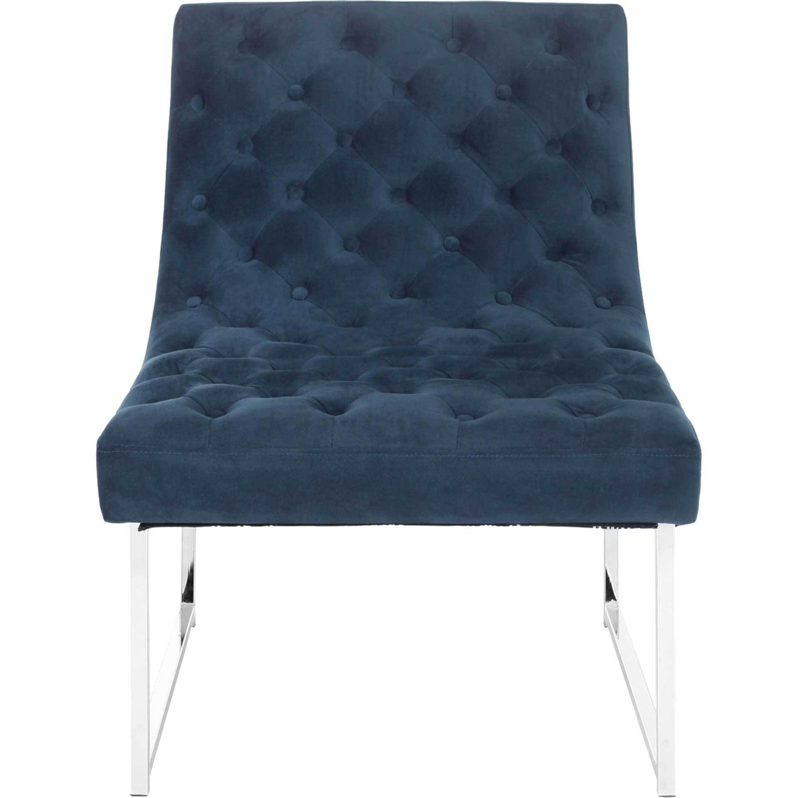 Hana Velvet Tufted Accent Chair Navy