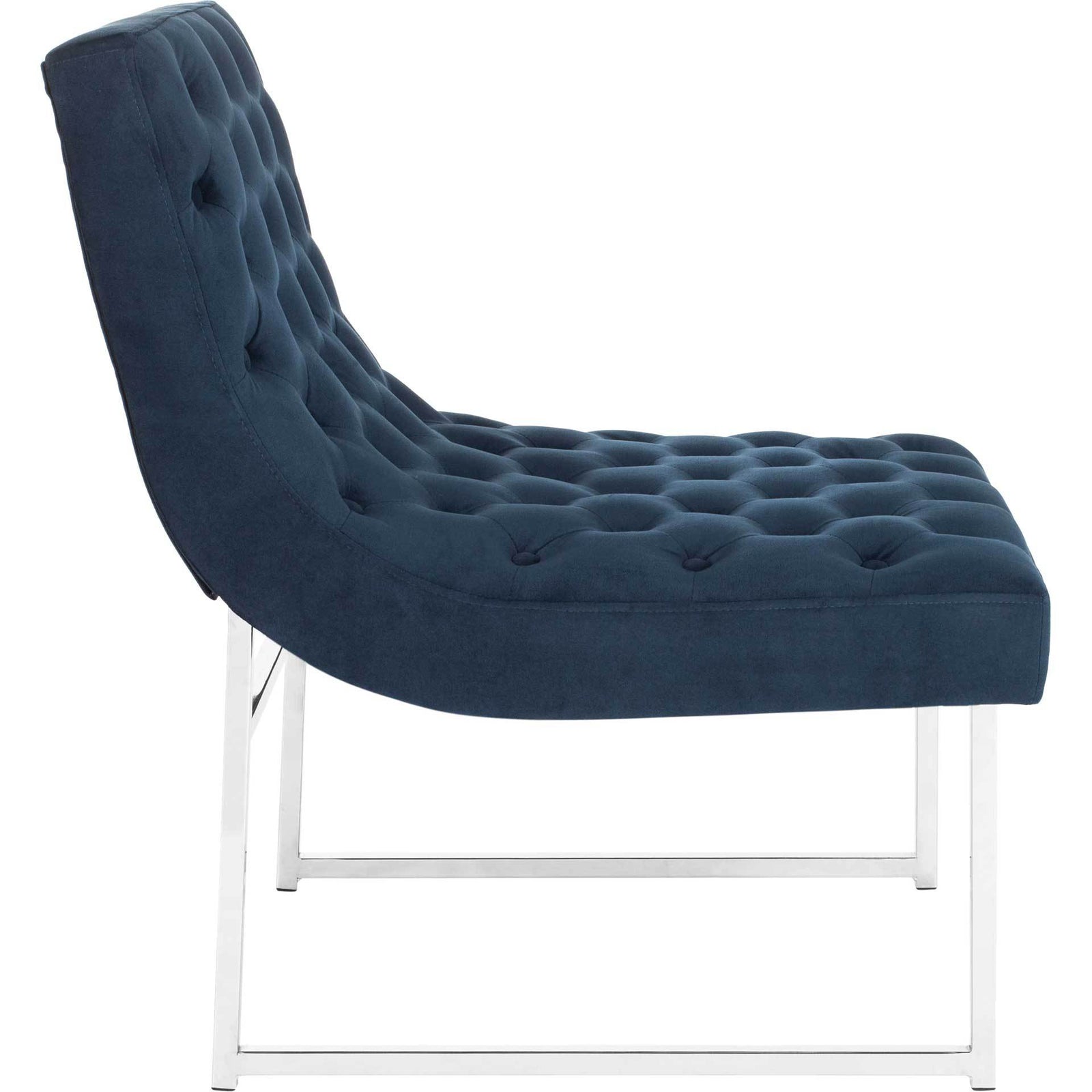Hana Velvet Tufted Accent Chair Navy