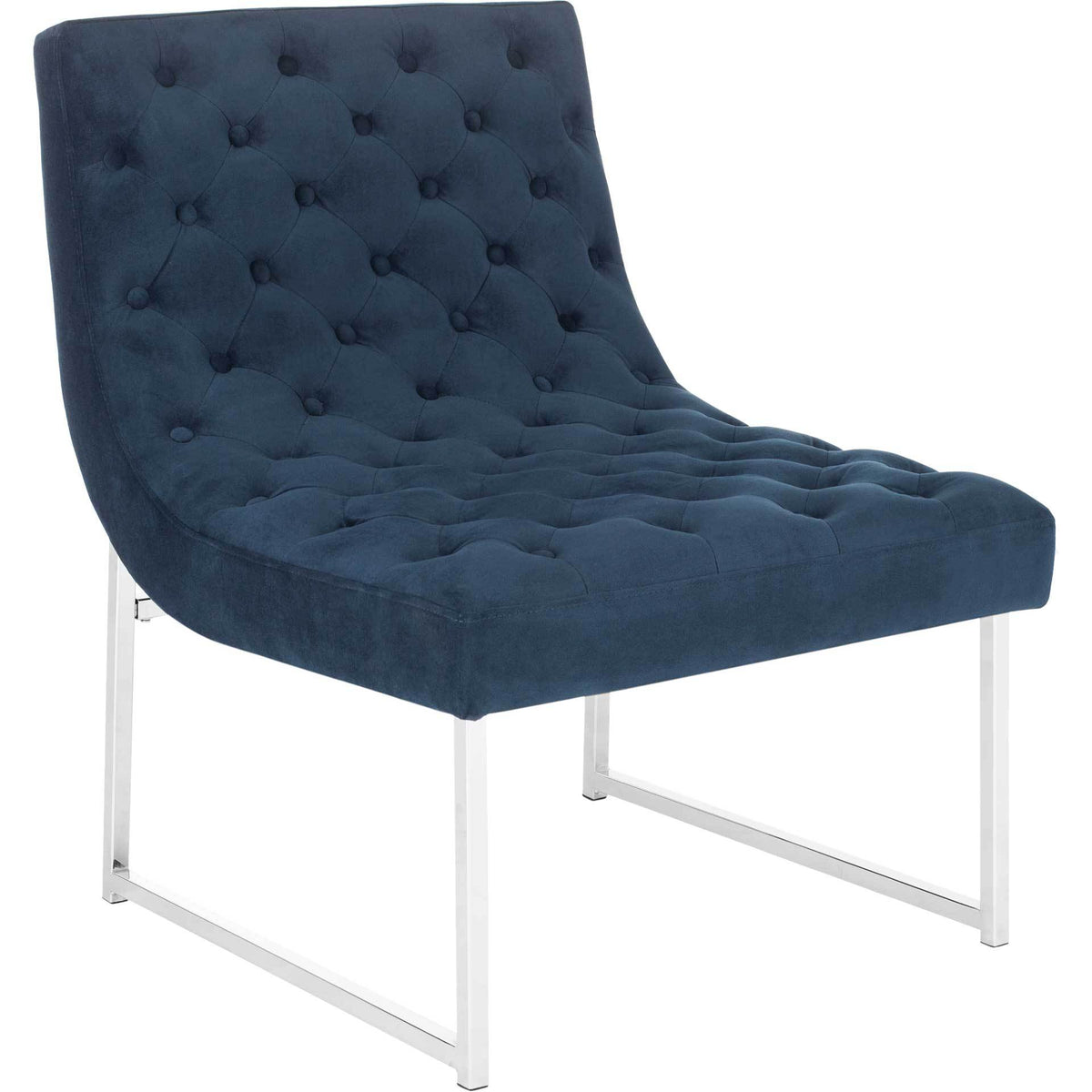 Hana Velvet Tufted Accent Chair Navy