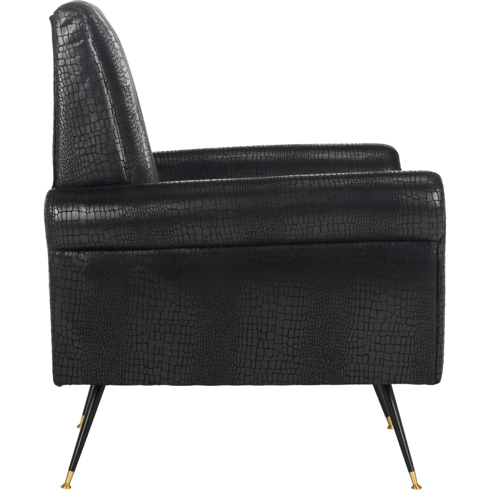 Milton Faux Leather Accent Chair Black