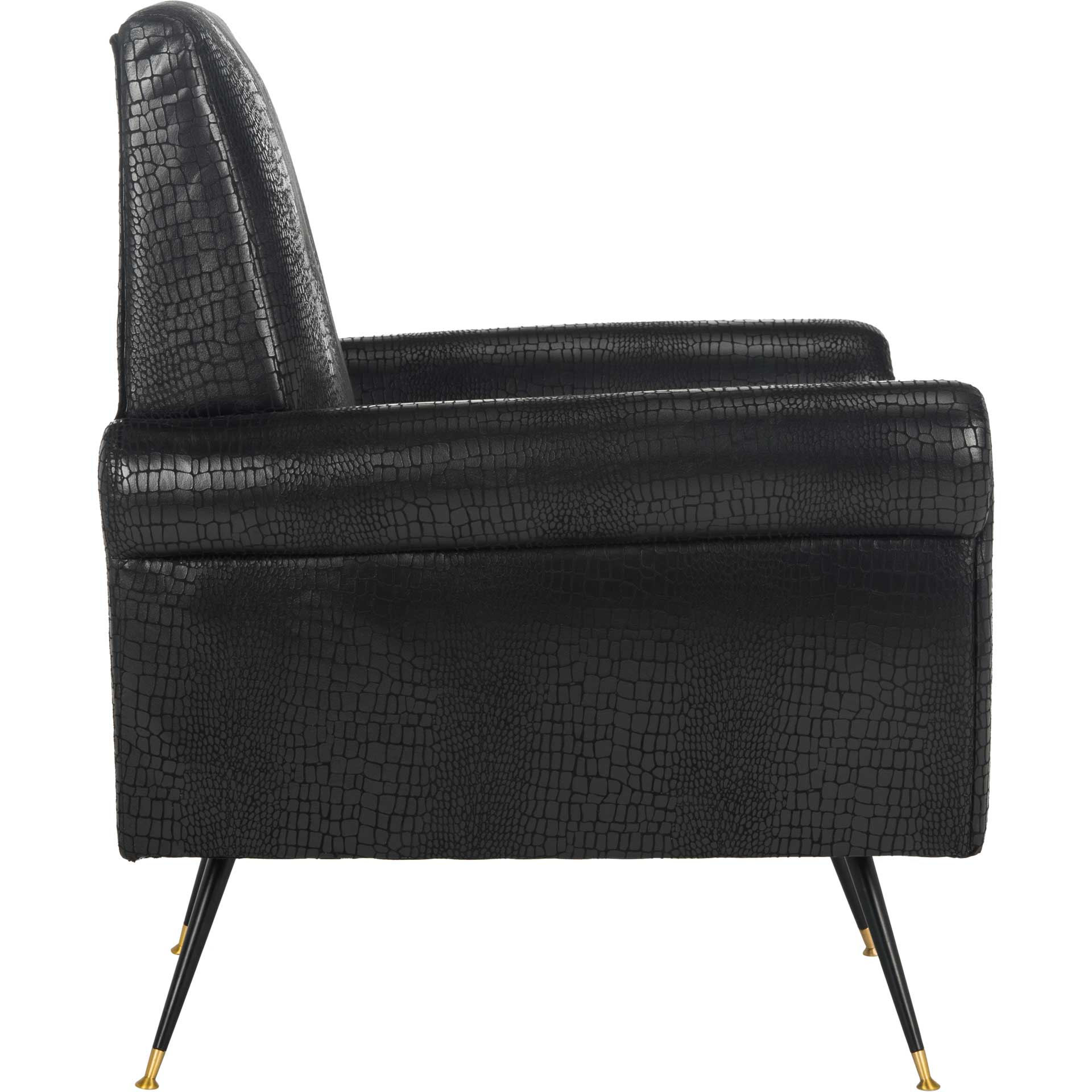 Milton Faux Leather Accent Chair Black