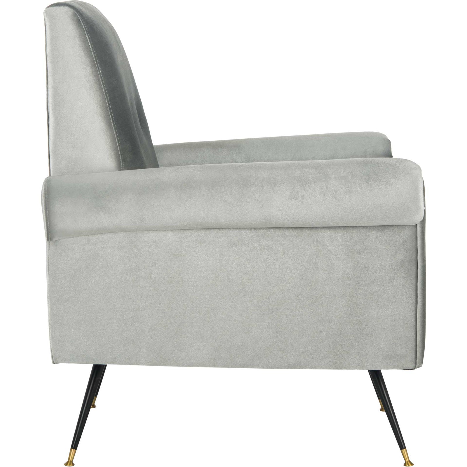 Milton Velvet Accent Chair Light Gray