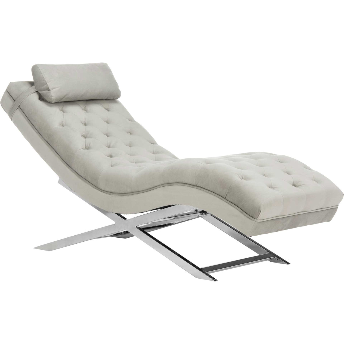 Morph Chaise With Headrest Pillow Gray