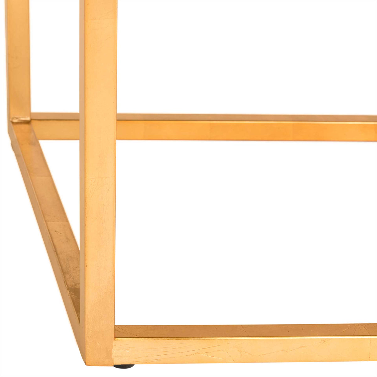 Ronnie Faux Sheepkin Square Ottoman Gray