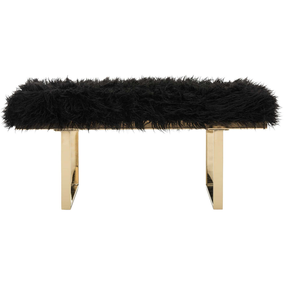 Maddison Faux Sheepskin Bench Black