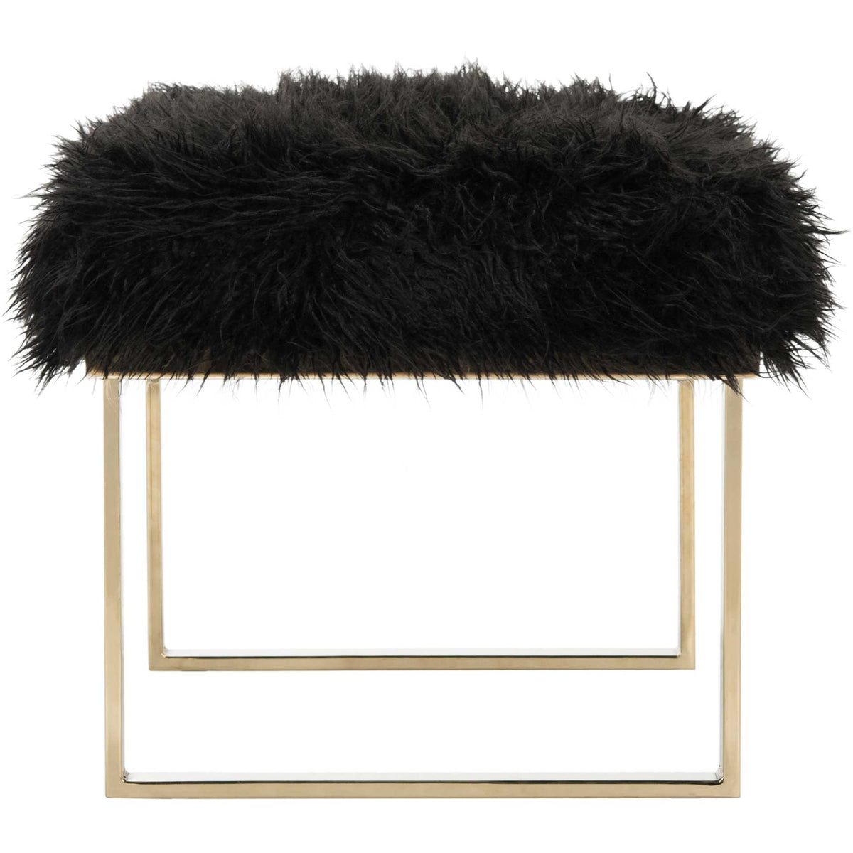 Maddison Faux Sheepskin Bench Black