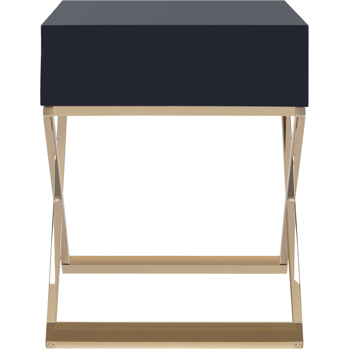 Zariah Modern Cross Leg End Table Navy