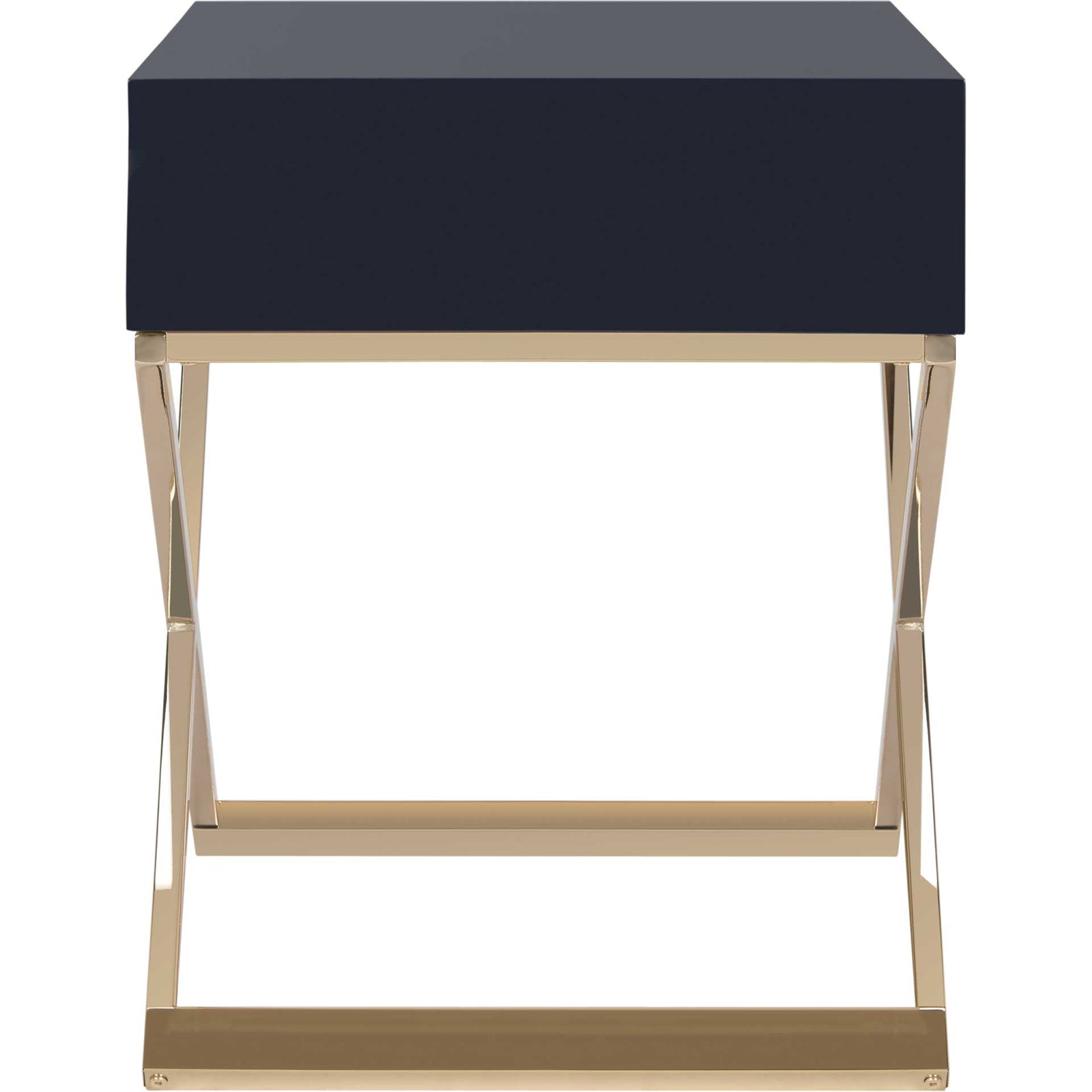 Zariah Modern Cross Leg End Table Navy