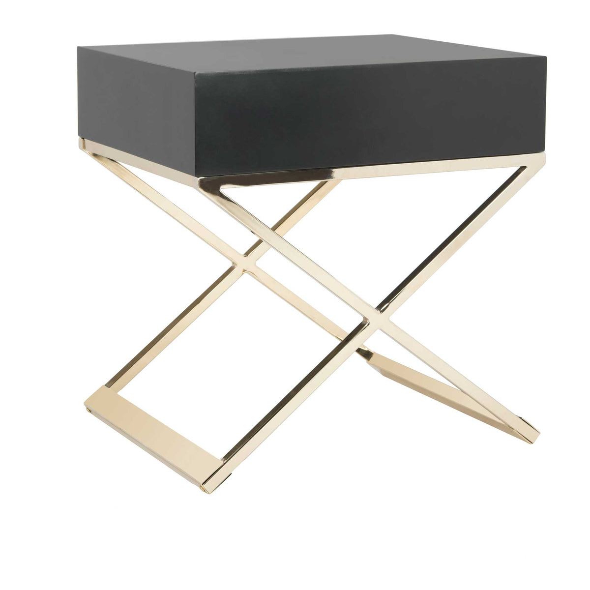 Zariah Modern Cross Leg End Table Black